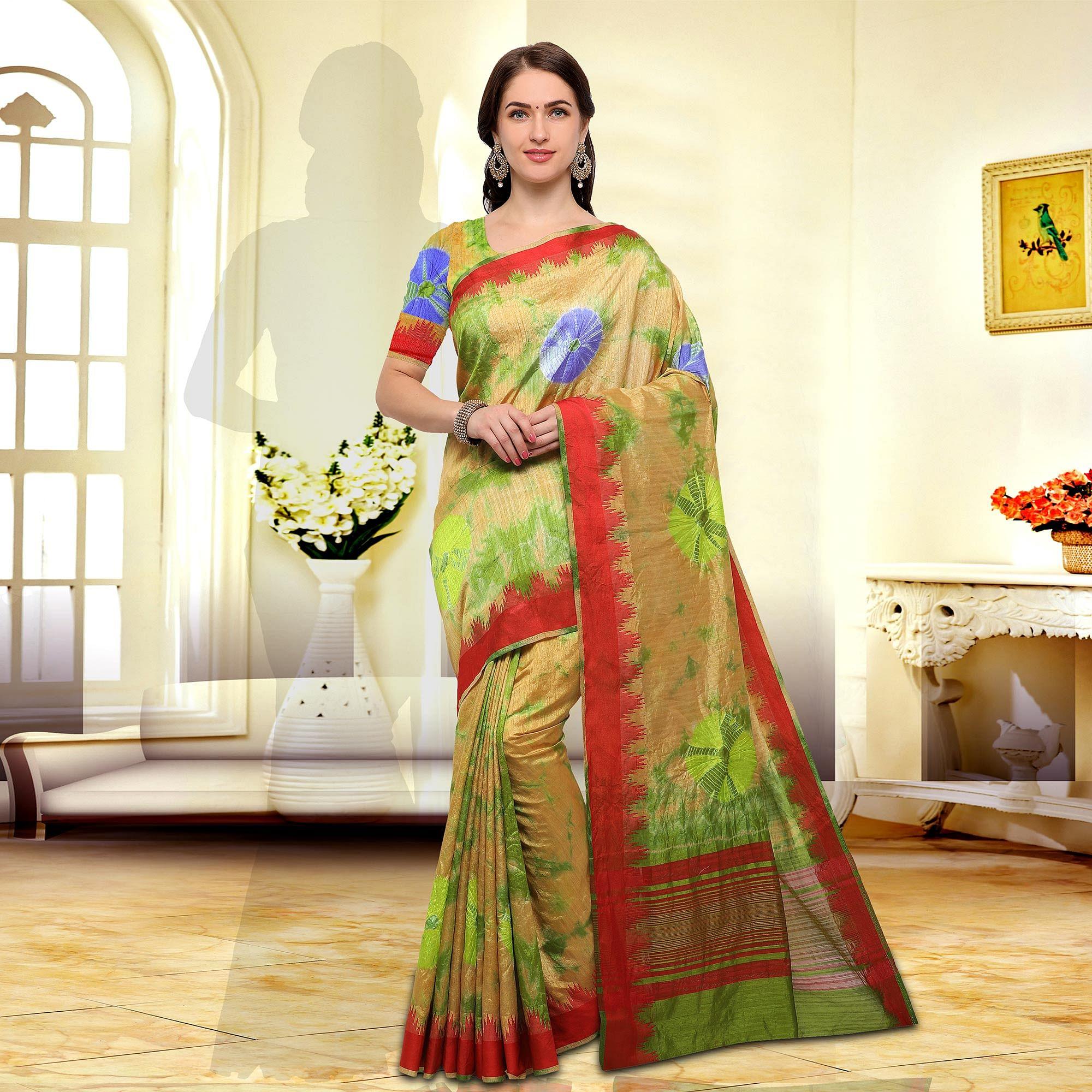 Classy Yellow Colored Festive Wear Art Silk Saree - Peachmode