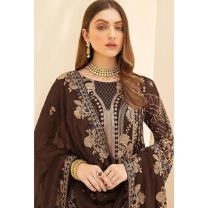 Coffee Party Wear Embroidered Georgette Pakistani Suit - Peachmode