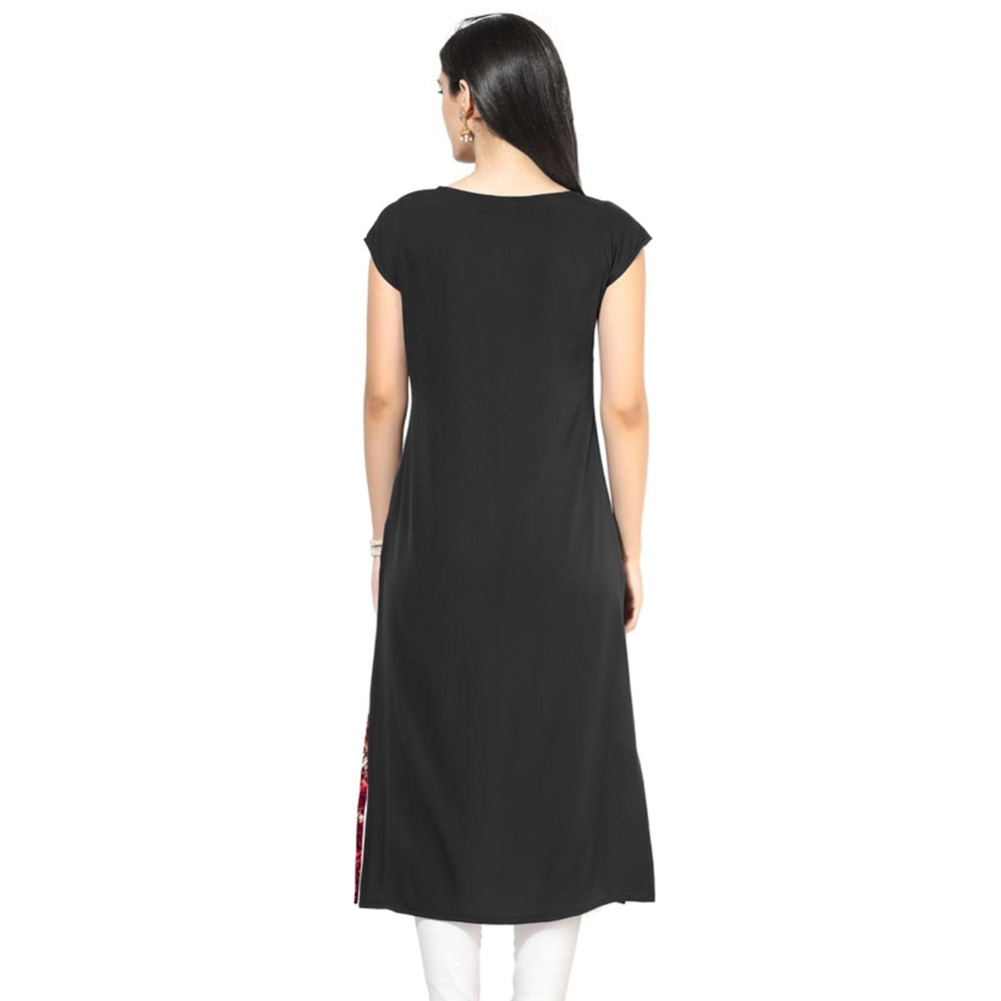 Cream Colored Casual Floral Print Kurti - Peachmode