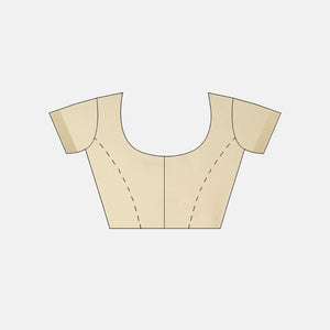 Cream Festive Wear Woven Kanjivaram Silk Saree - Peachmode