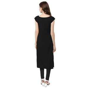 Delightful Off White Colored Casual Printed Crepe Kurti - Peachmode