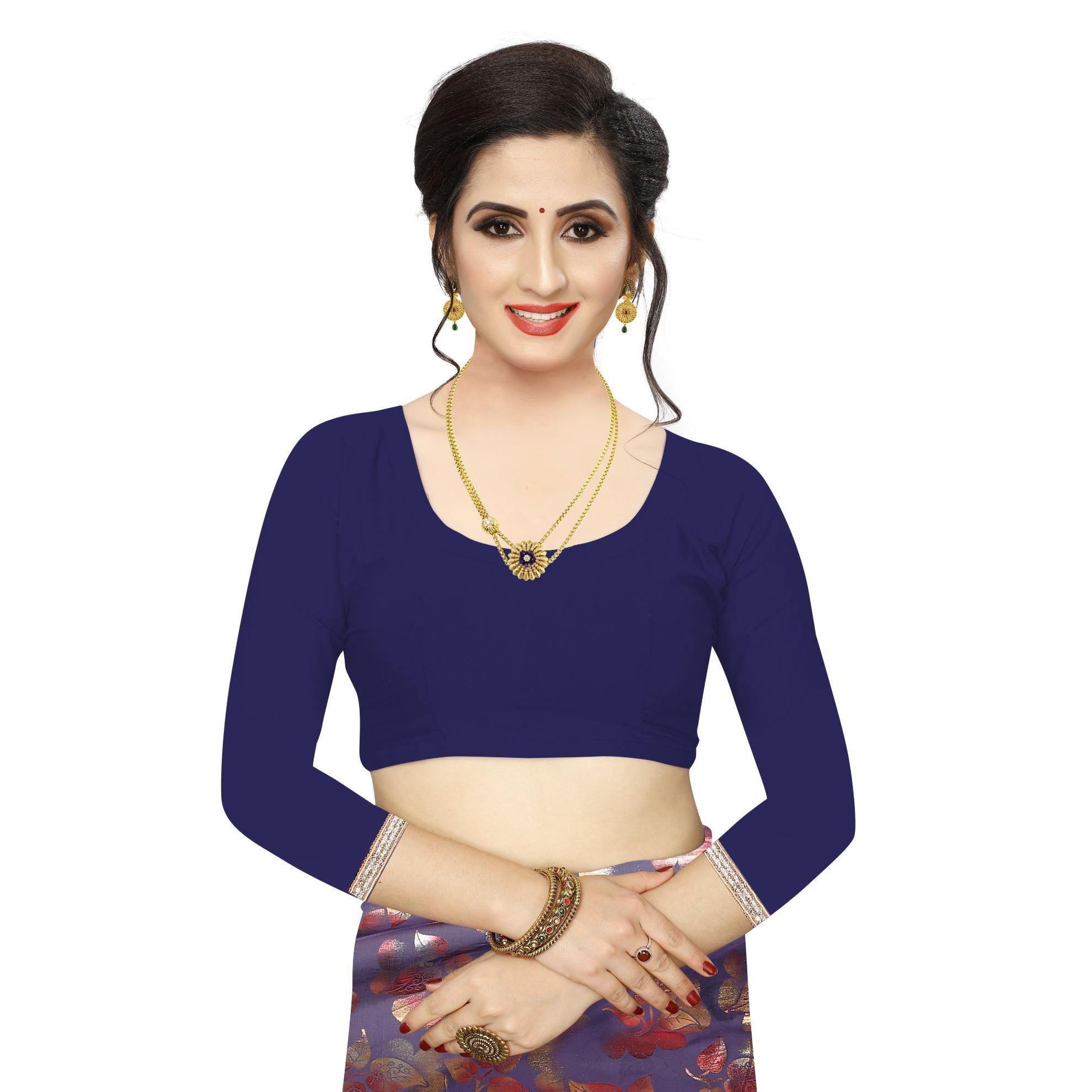 Energetic Blue Colored Casual Wear Printed Art Silk Saree - Peachmode