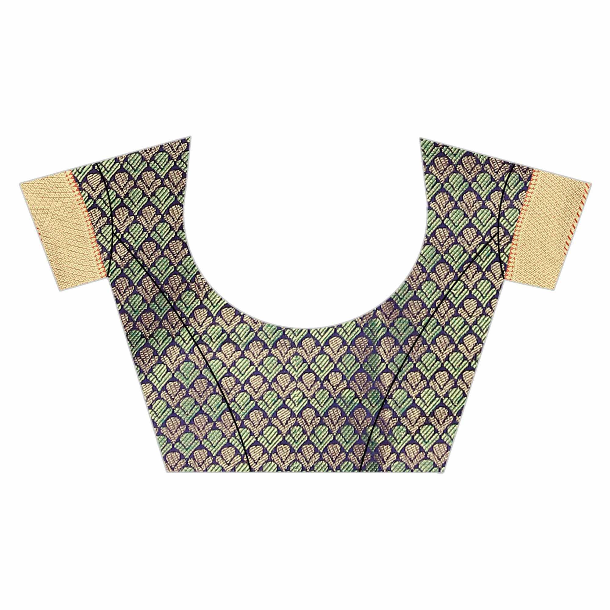 Energetic Red Colored Festive Wear Woven Art Silk Saree - Peachmode