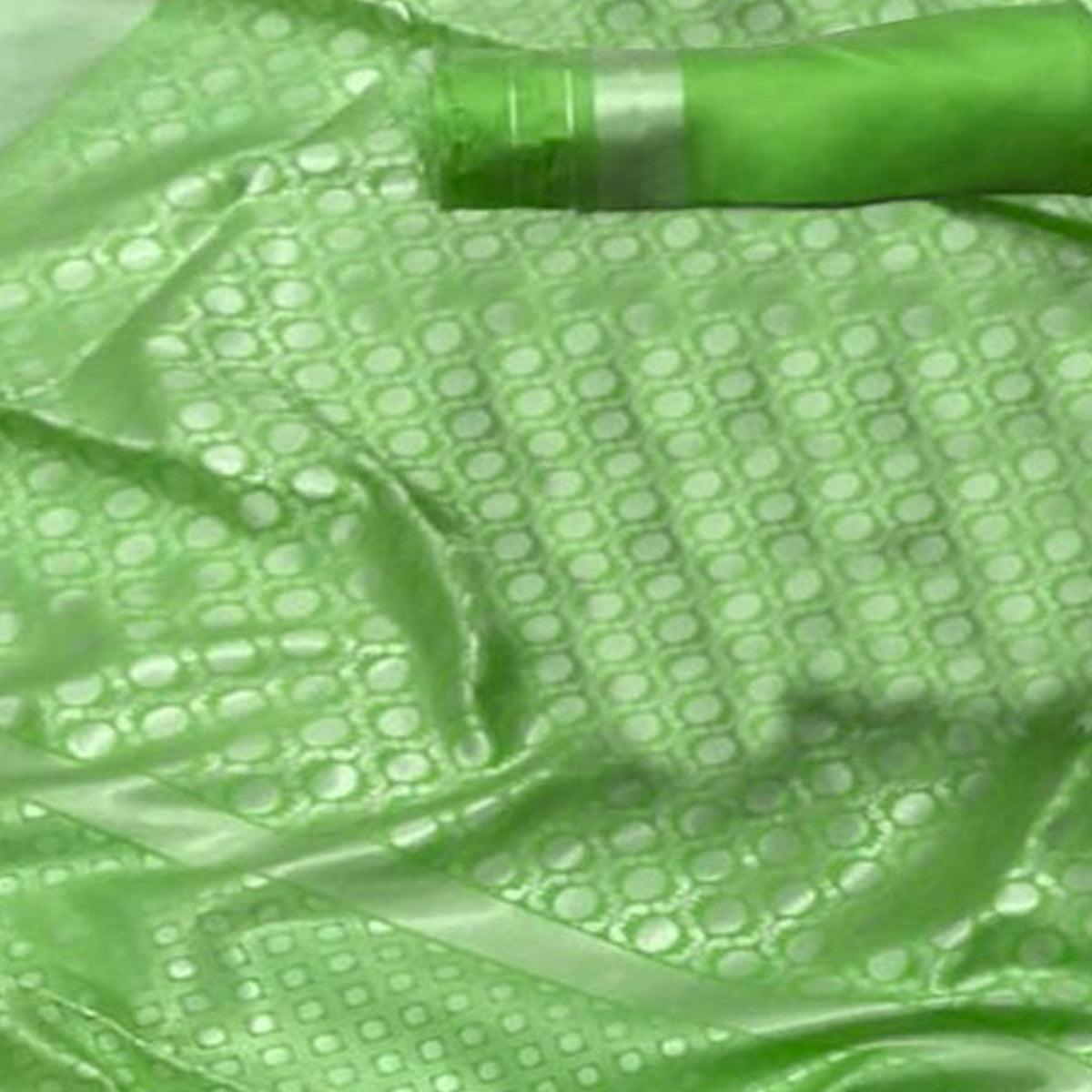 Exceptional Green Colored Festive Wear Woven Banarasi Silk Saree - Peachmode