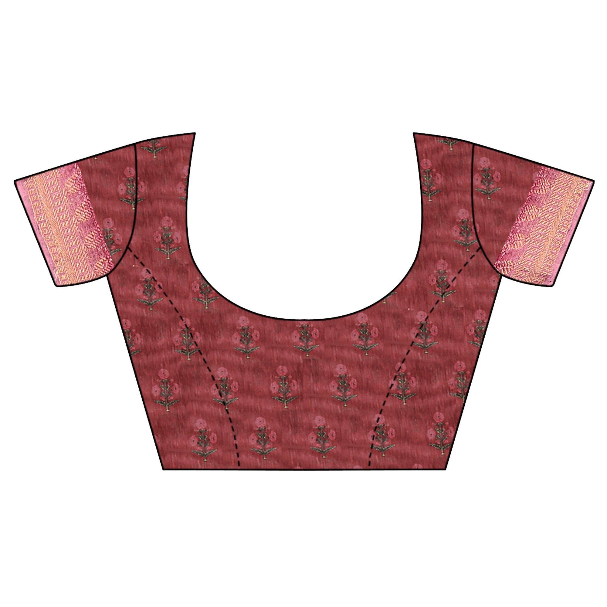 Exclusive Maroon Colored Festive Wear Woven Banarasi Silk Saree - Peachmode