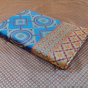 Exclusive Sky Blue Colored Festive Wear Woven Patola Silk Saree - Peachmode