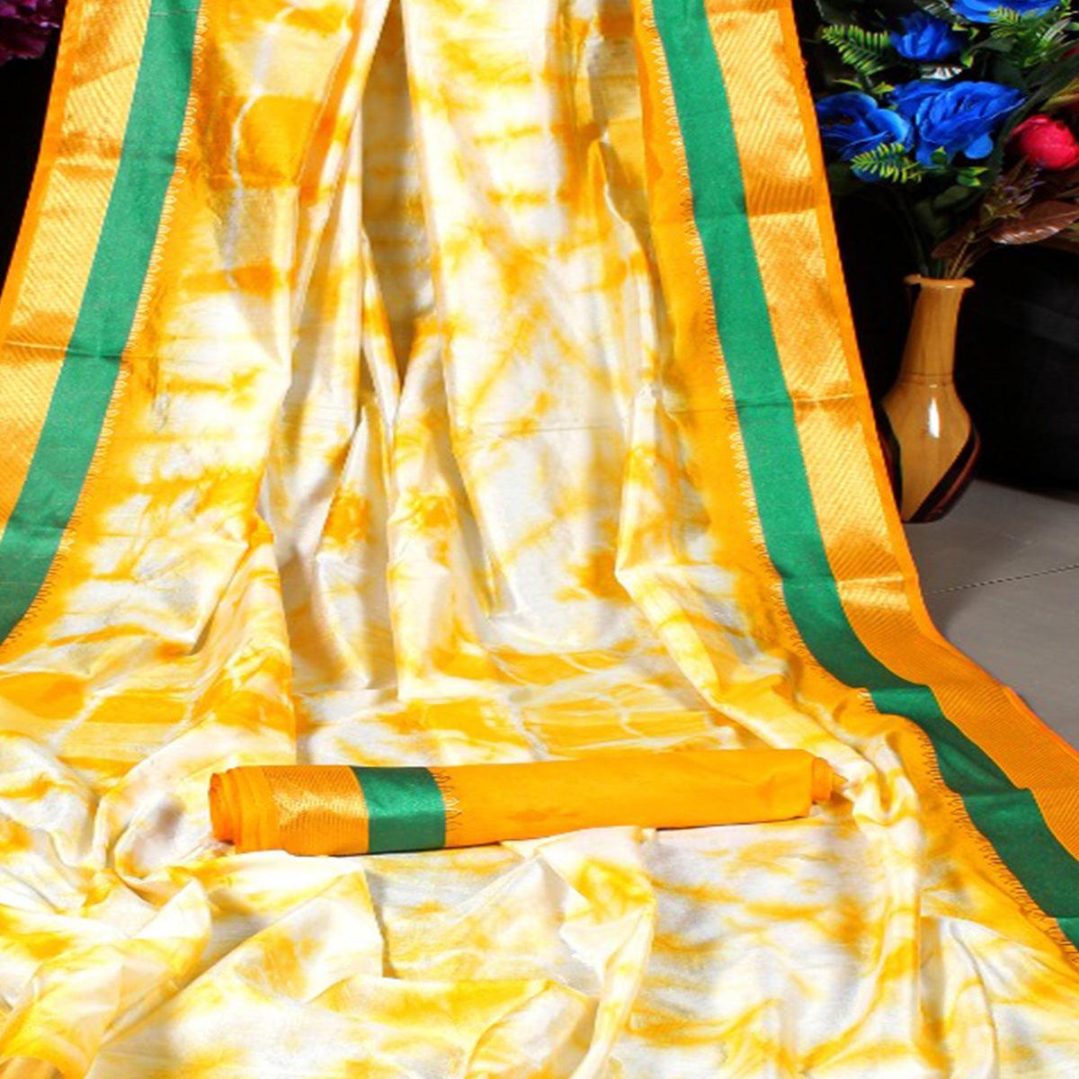 Exclusive Yellow Colored Festive Wear Woven Silk Saree - Peachmode
