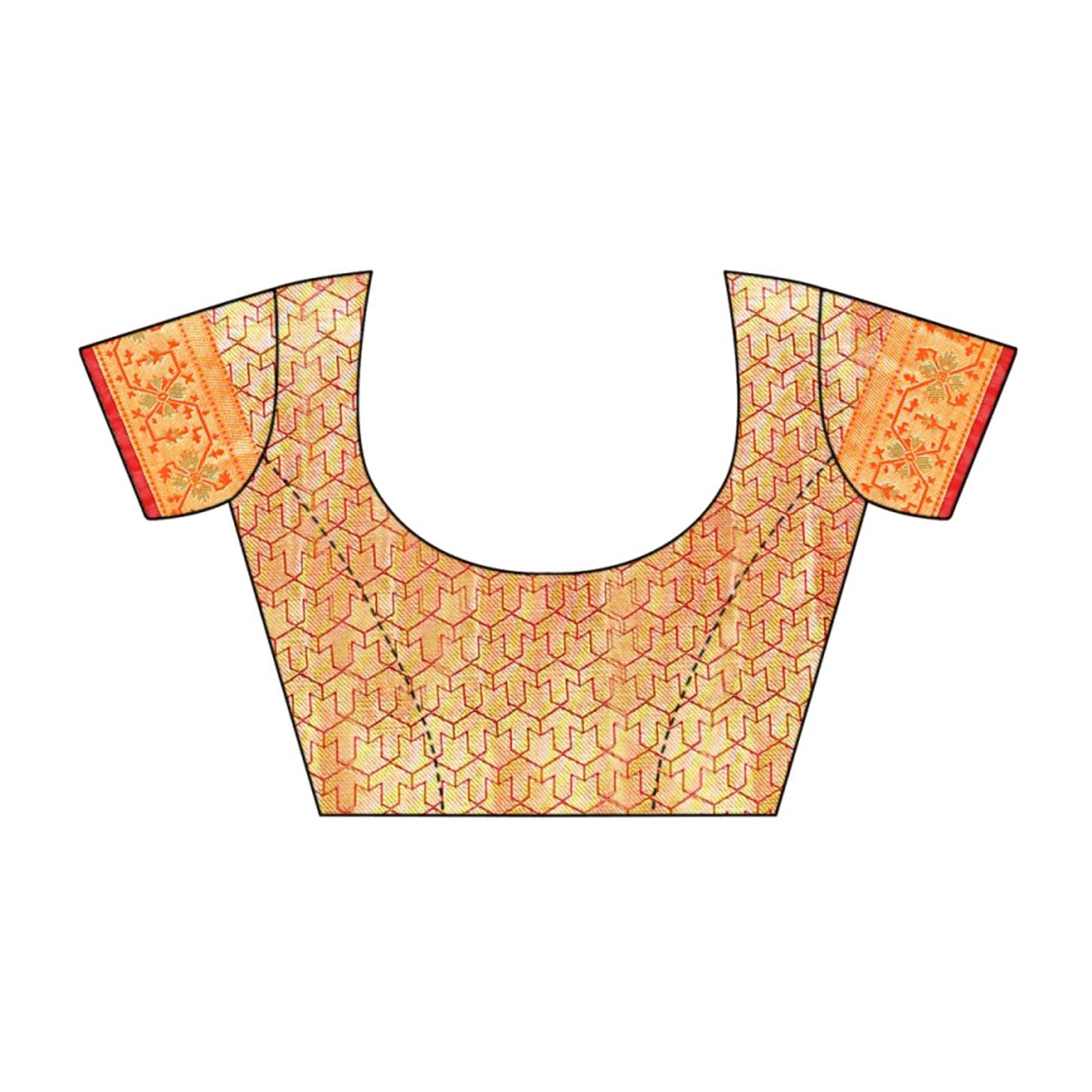 Eye-catching Blue Colored Festive Wear Woven Silk Saree - Peachmode