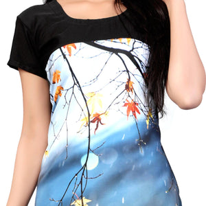 Eye-Catching Multi Colored Casual Printed Crepe Kurti - Peachmode