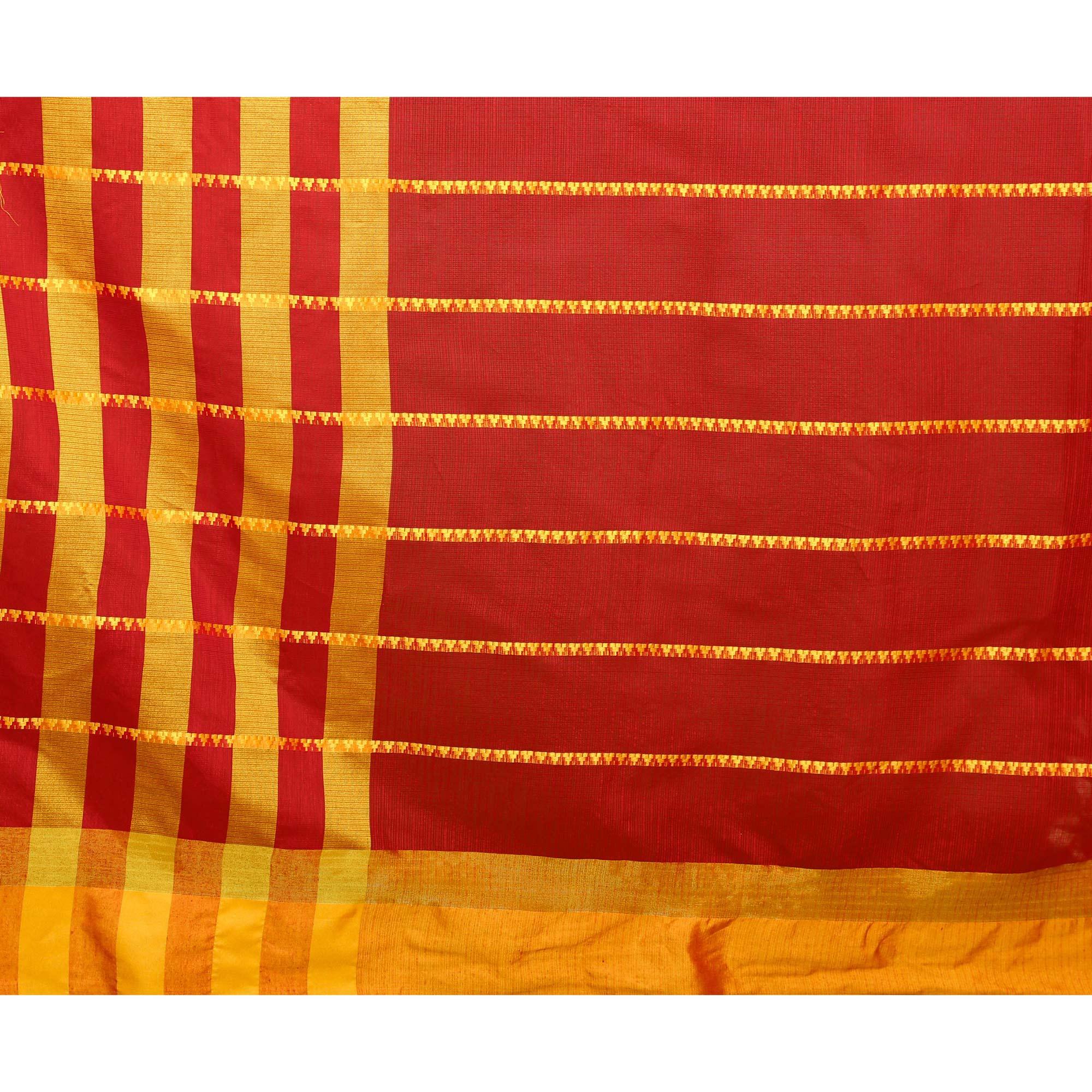 Fantastic Red Colored Festive Wear Manipuri Silk Saree - Peachmode