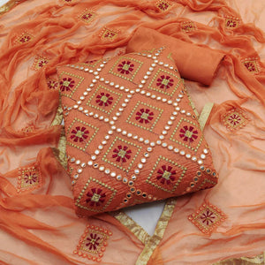 Fenta Embroidered Modal Dress Material - Peachmode