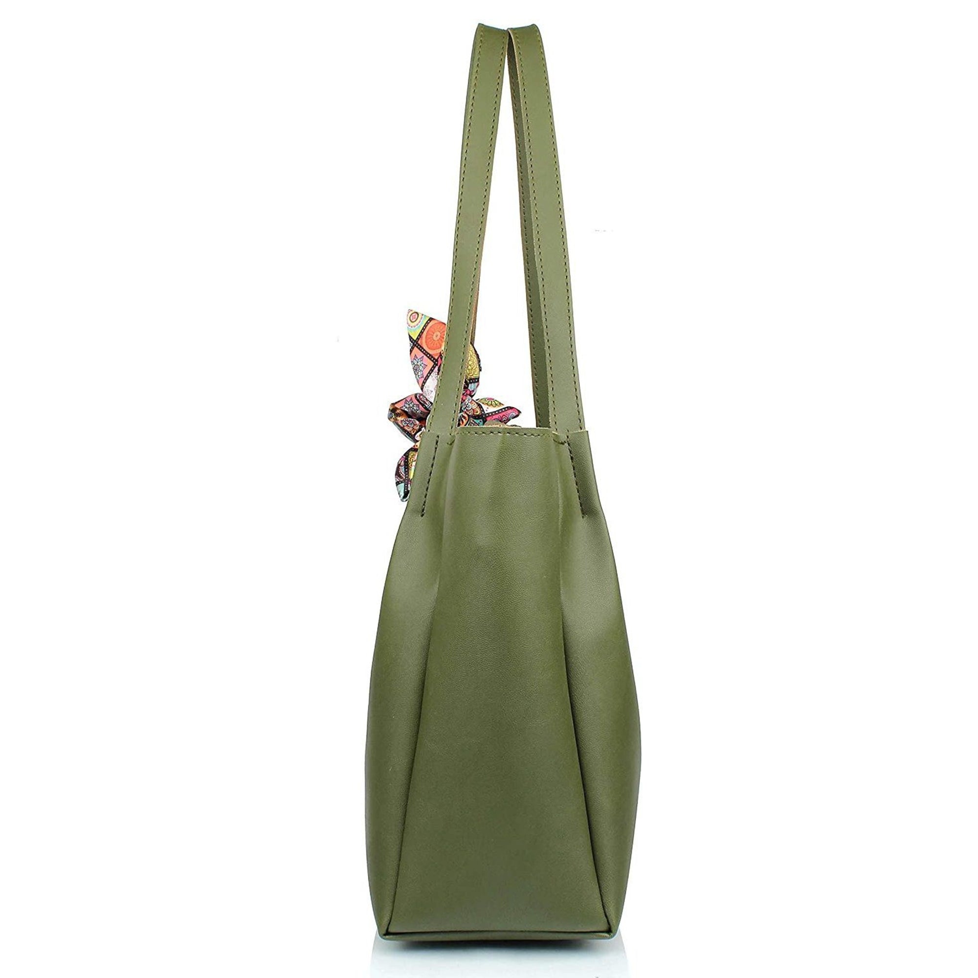 TMN - Women Green Vegan Leather Handbag (Pack of 3)