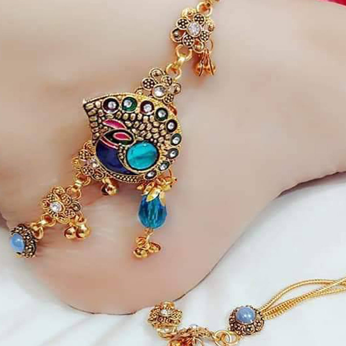 Oxodized Multi Strand Anklets for women