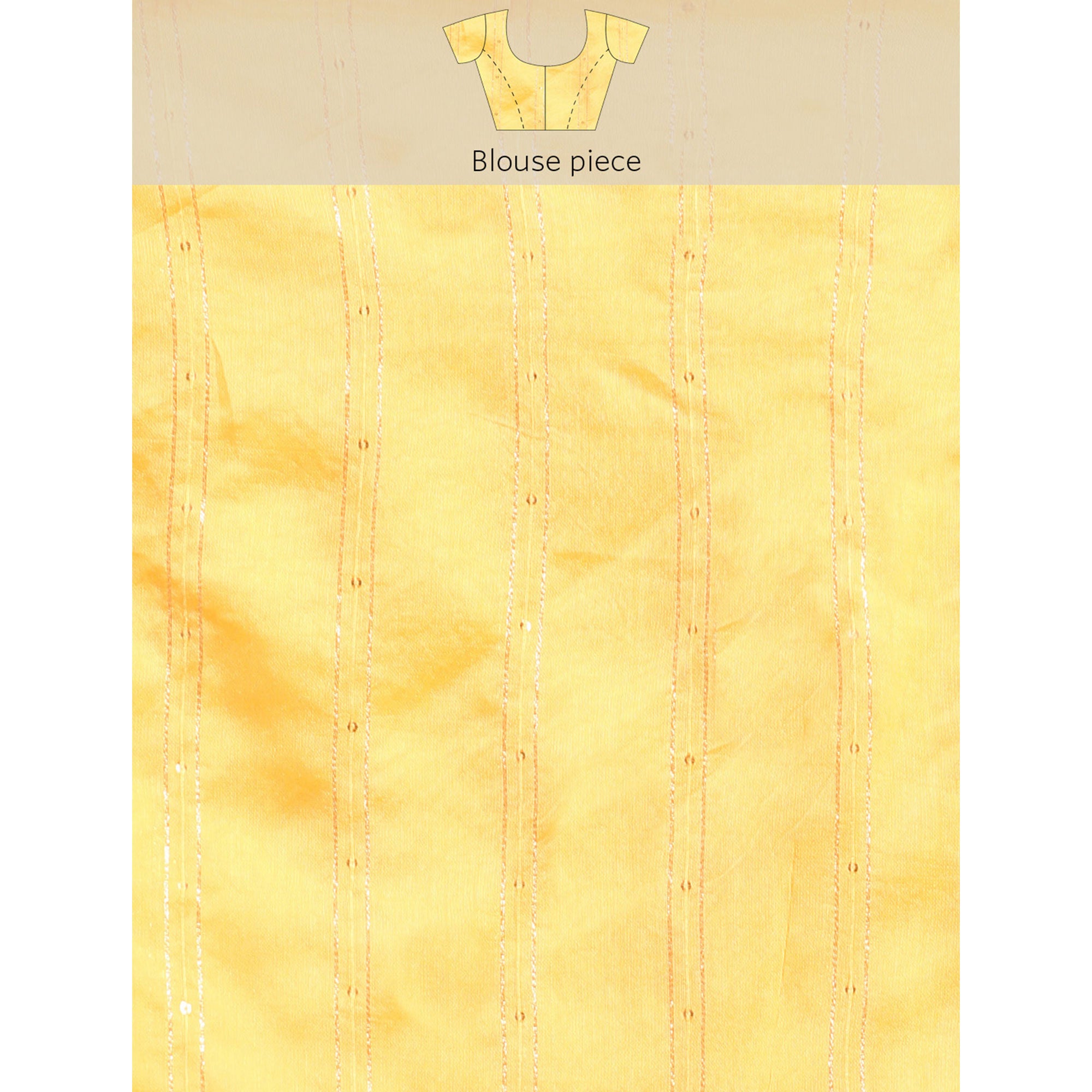 Yellow Foil Printed With Swarovski Chiffon Saree