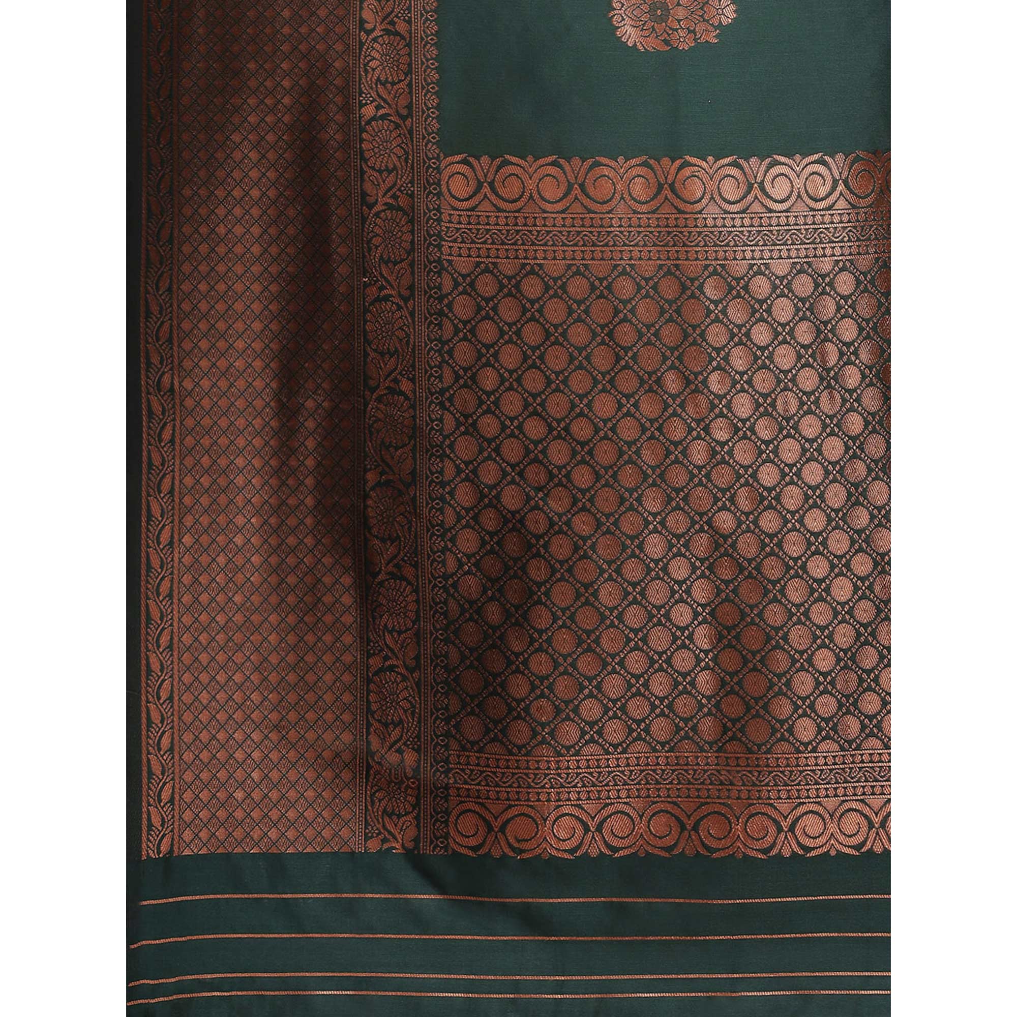 Green Woven Banarasi Silk Saree