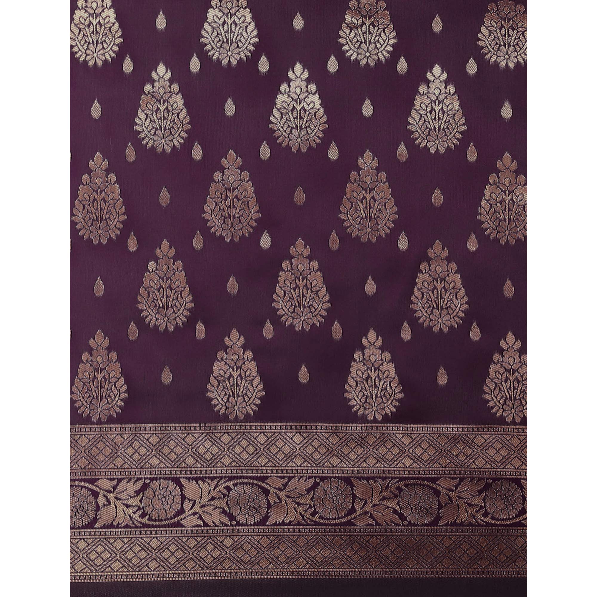 Purple Woven Banarasi Silk Saree