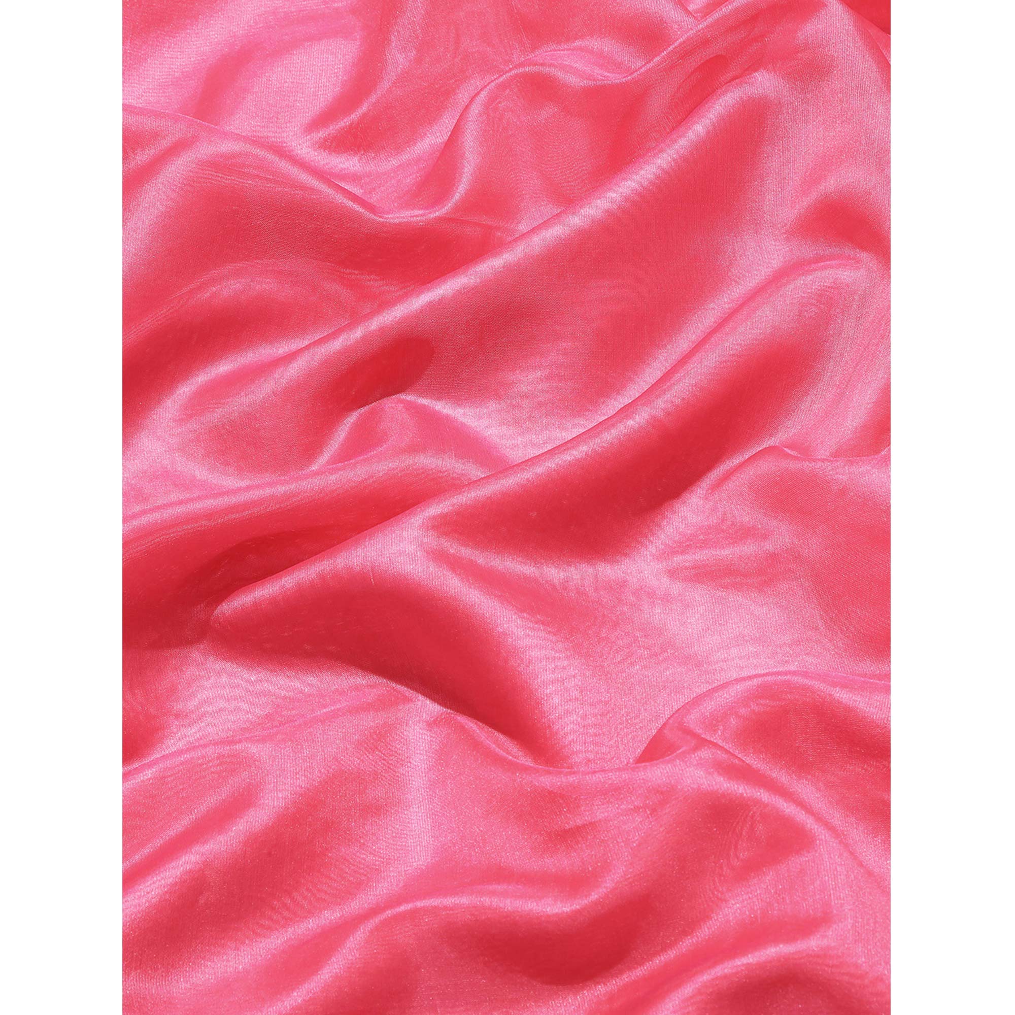 Rani Pink Woven Cotton Silk Saree