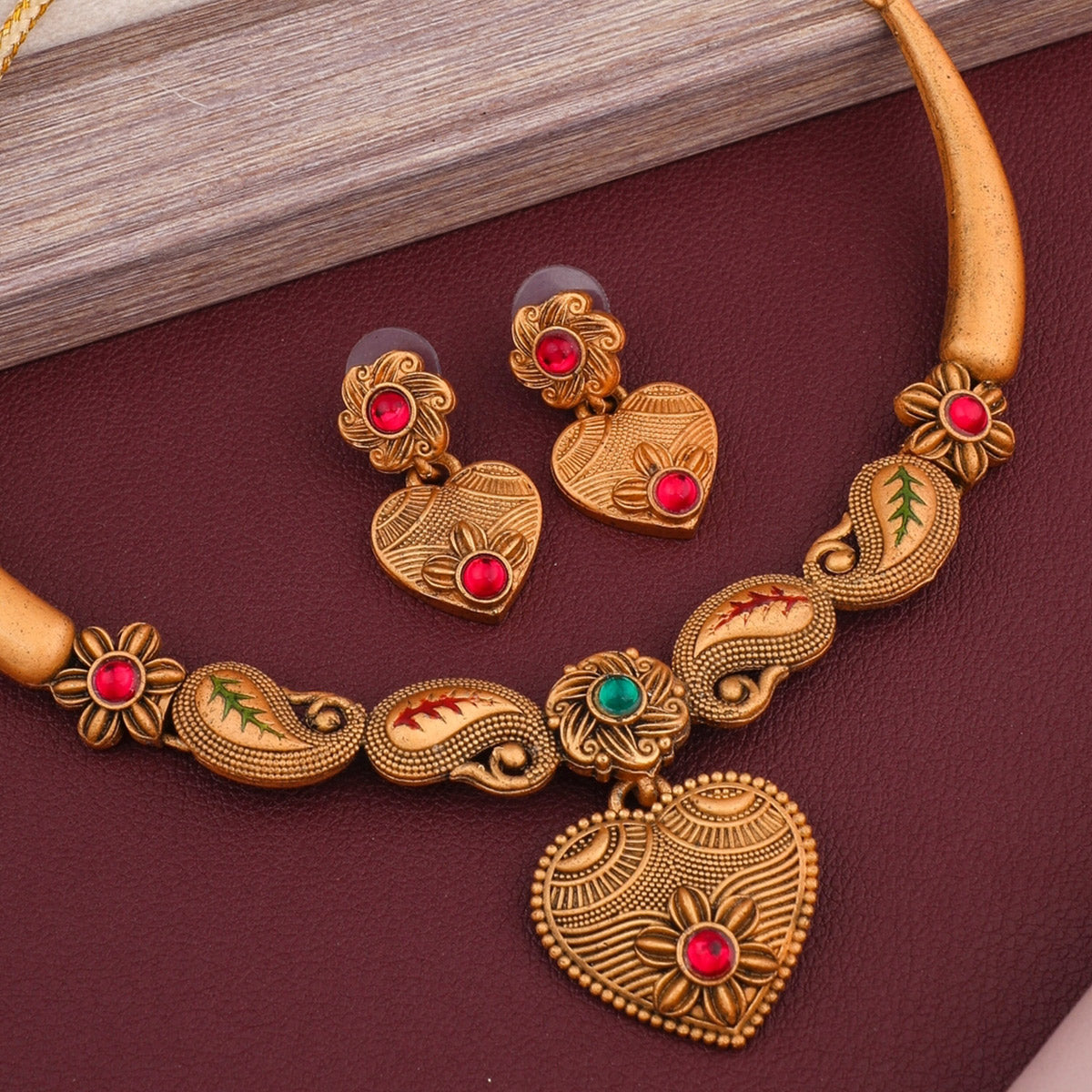 Gold Plated Alloy Necklace Set