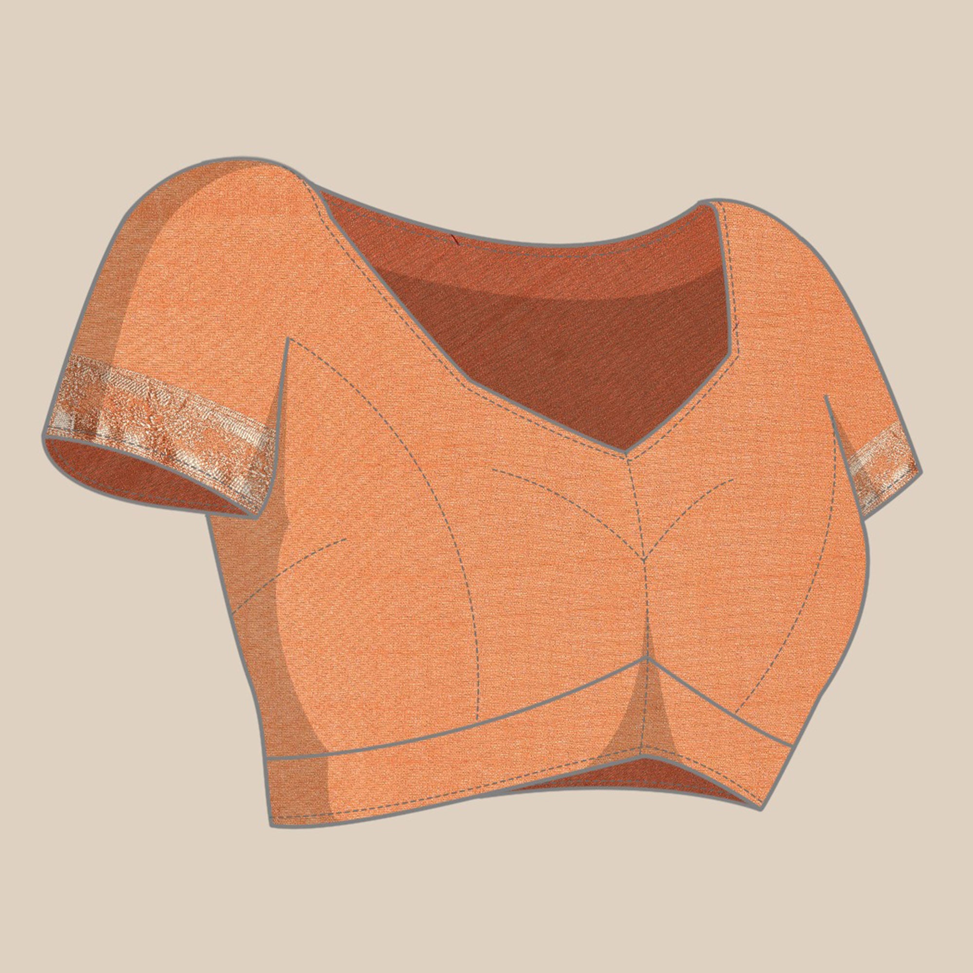 Orange Woven Kanjivaram Silk Saree WithTassels