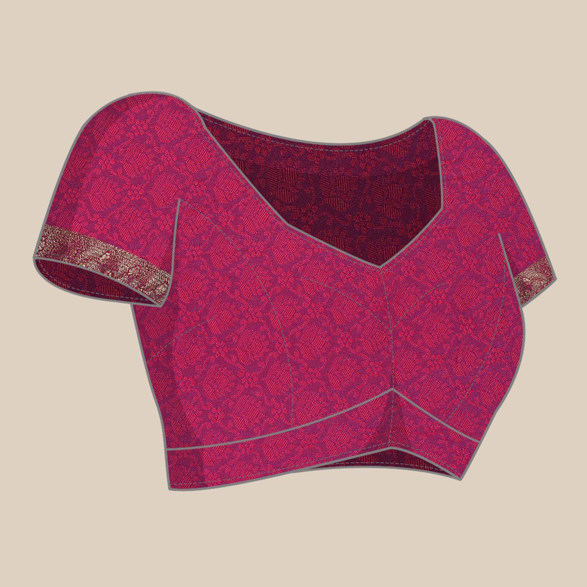 Wine Woven Kanjivaram Silk Saree