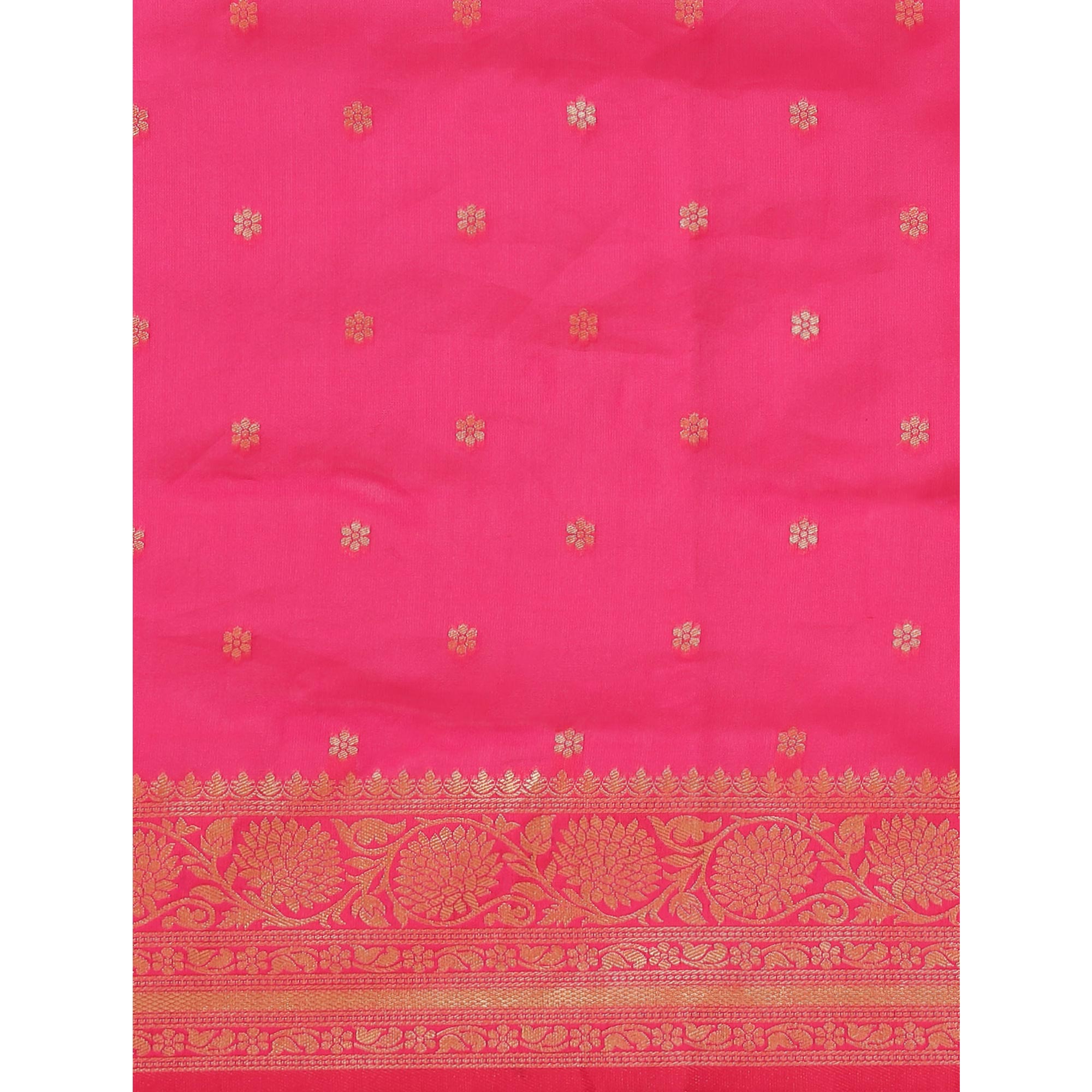 Pink Woven Banarasi Silk Saree