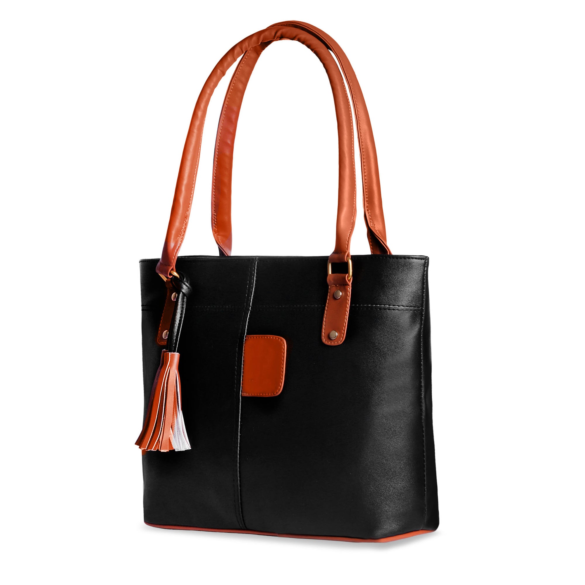 TMN - Women Black Vegan Leather Handbag