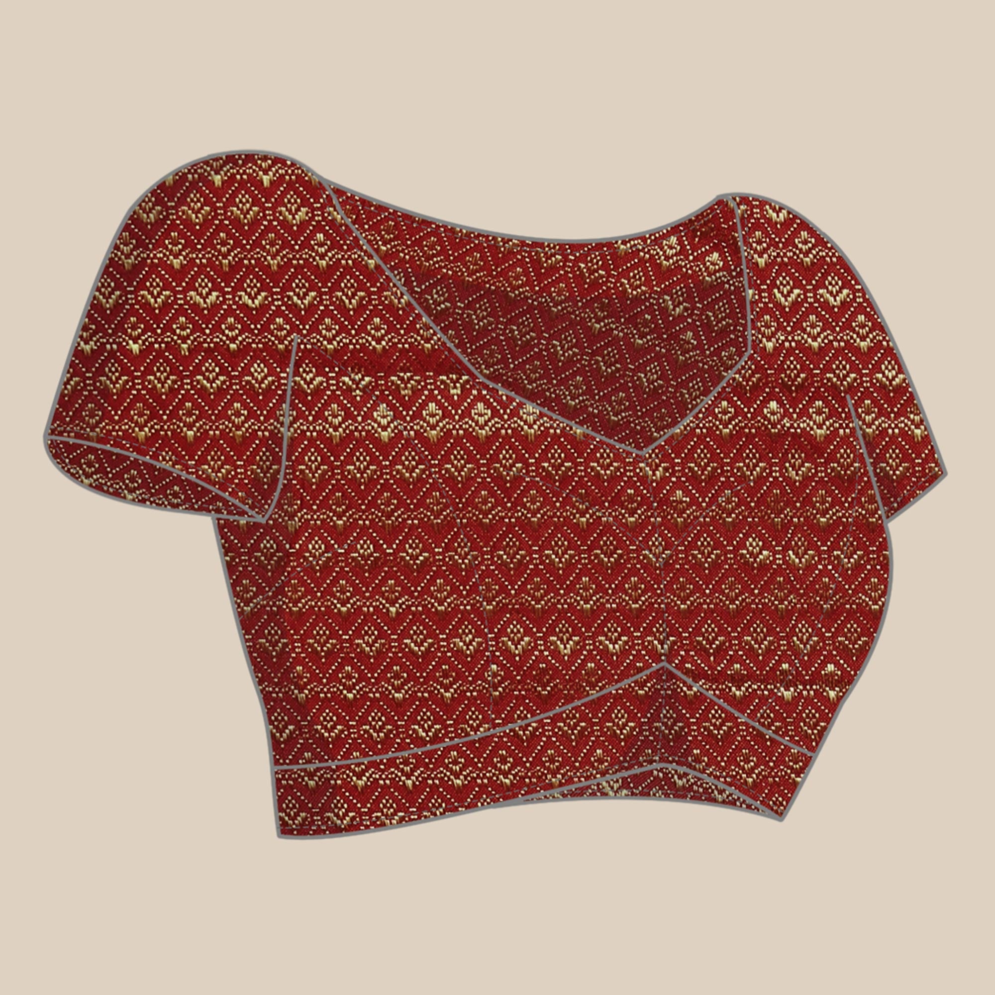 Maroon Floral Foil Printed Shimmer Saree
