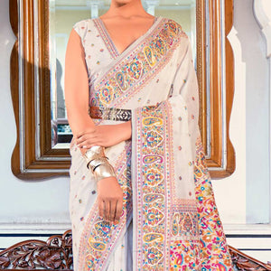 White Woven Modal Saree