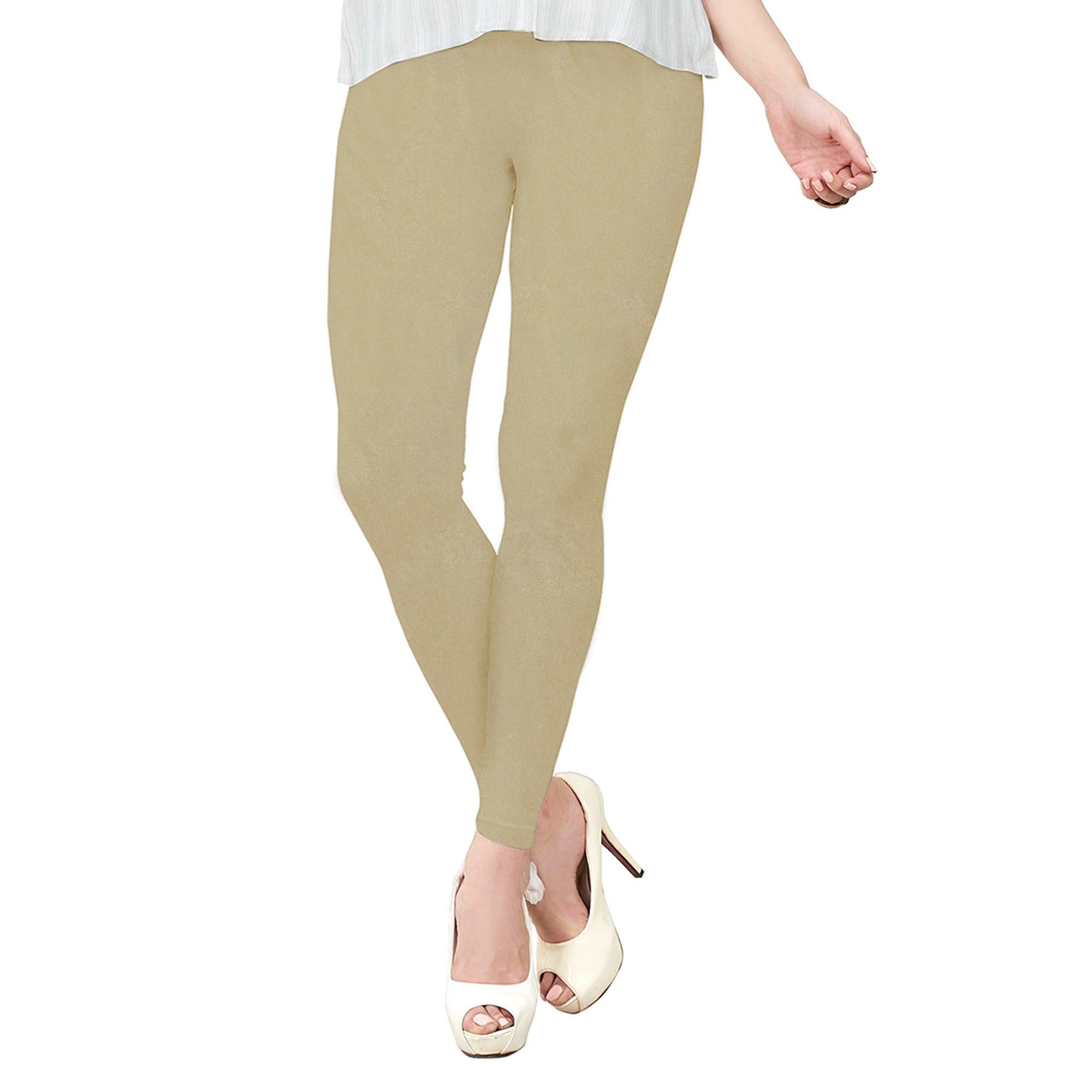 Golden Pure Cotton Ankle Length Leggings