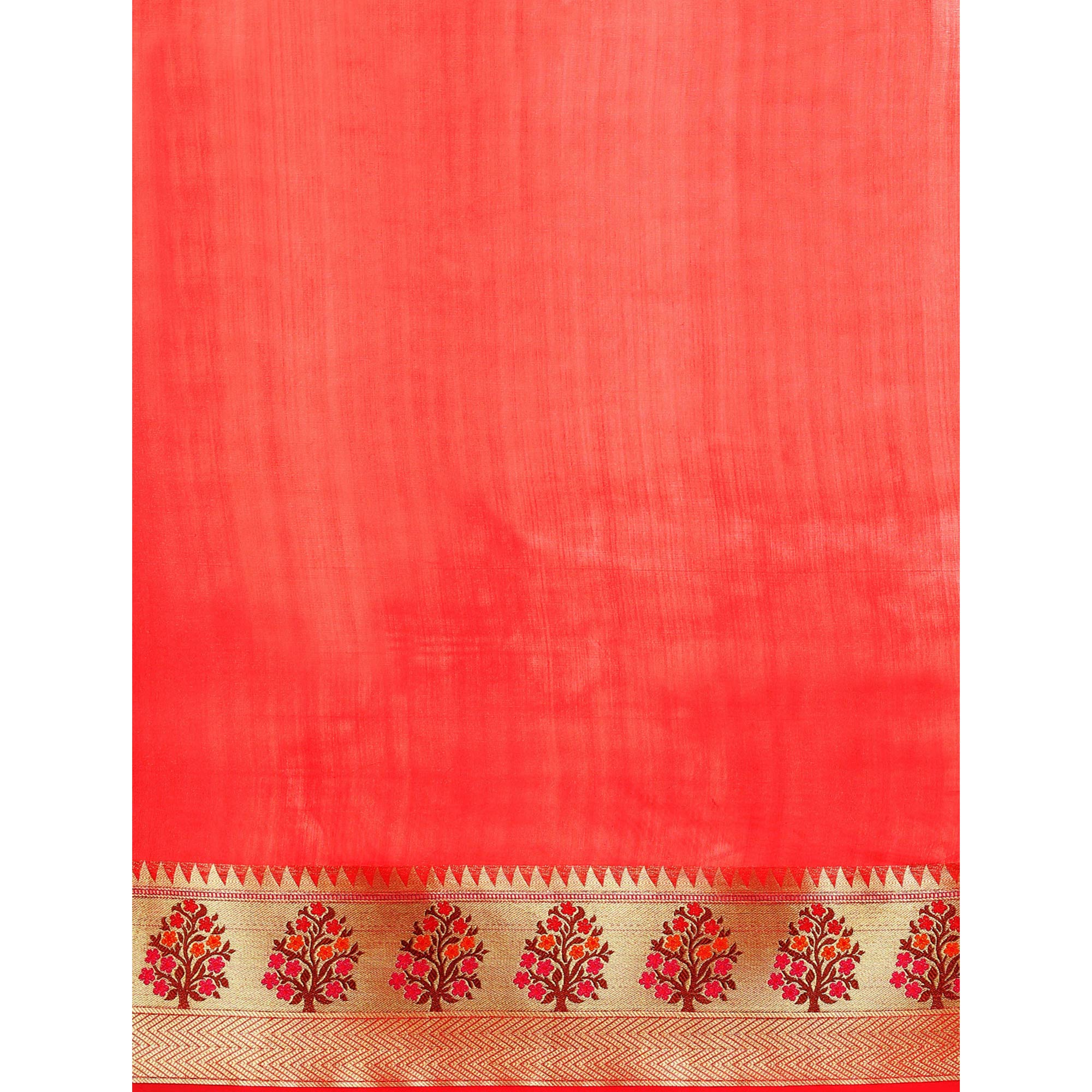 Red Woven Organza Saree