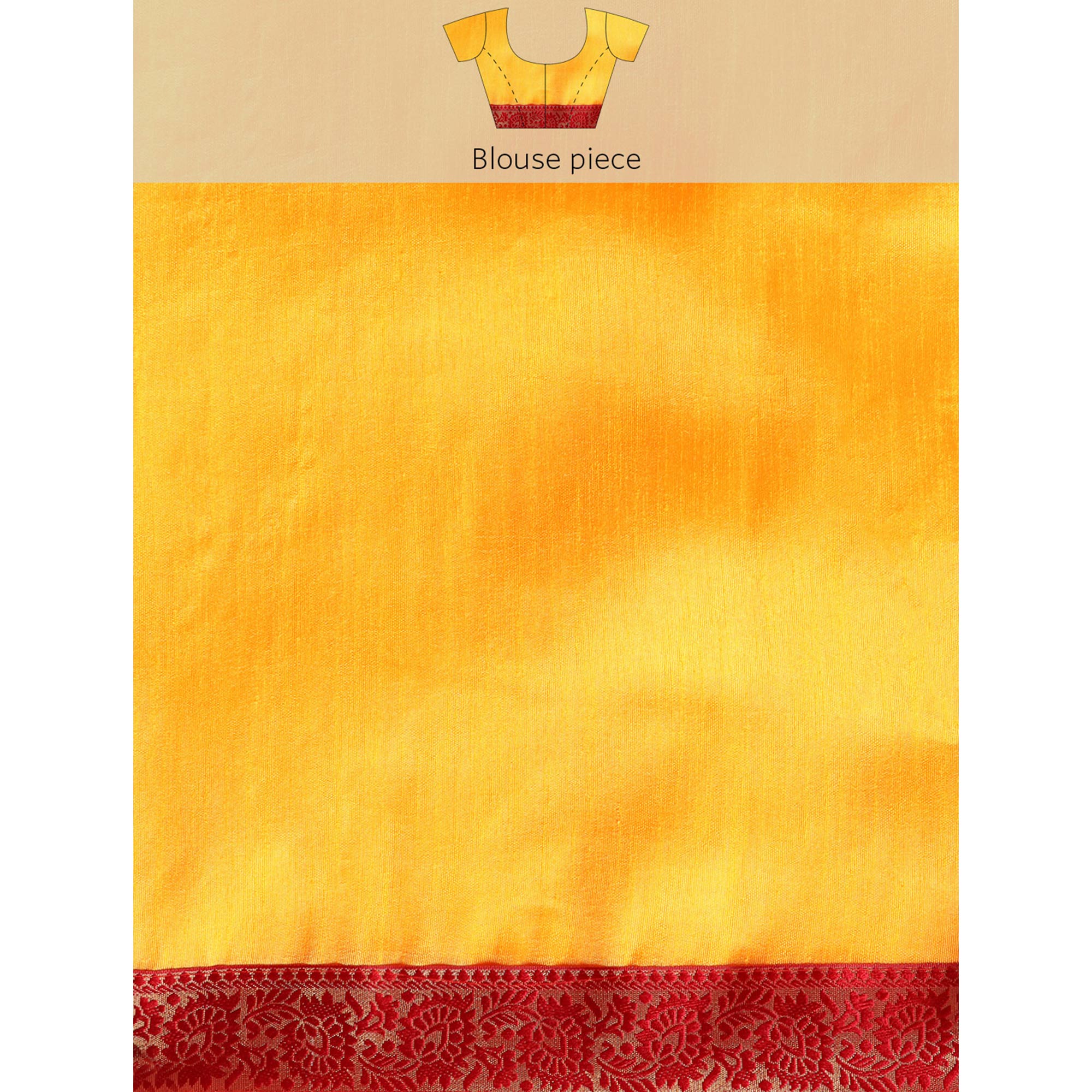 Yellow Swaroski Work Vichitra Silk Saree