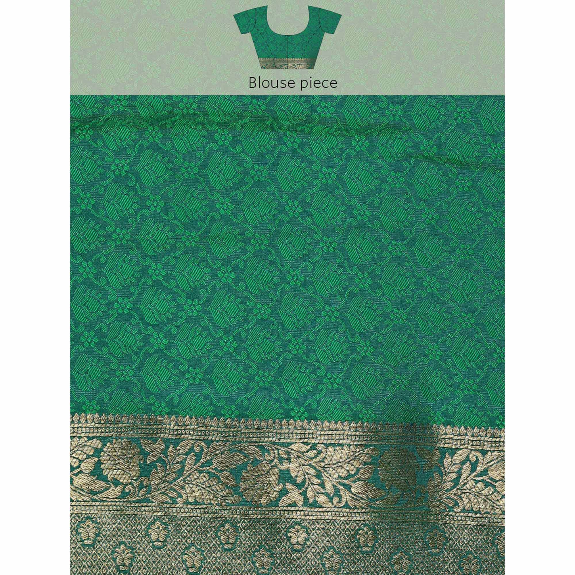 Green Woven Kanjivaram Silk Saree