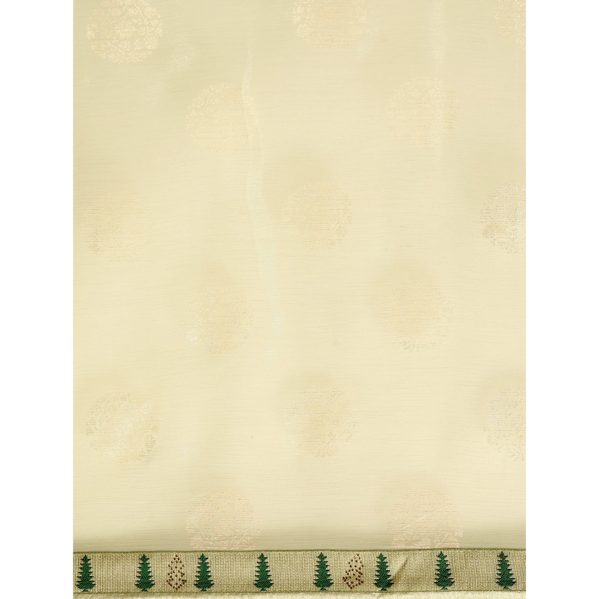 Light Green Foil Printed With Swarovski Chiffon Saree