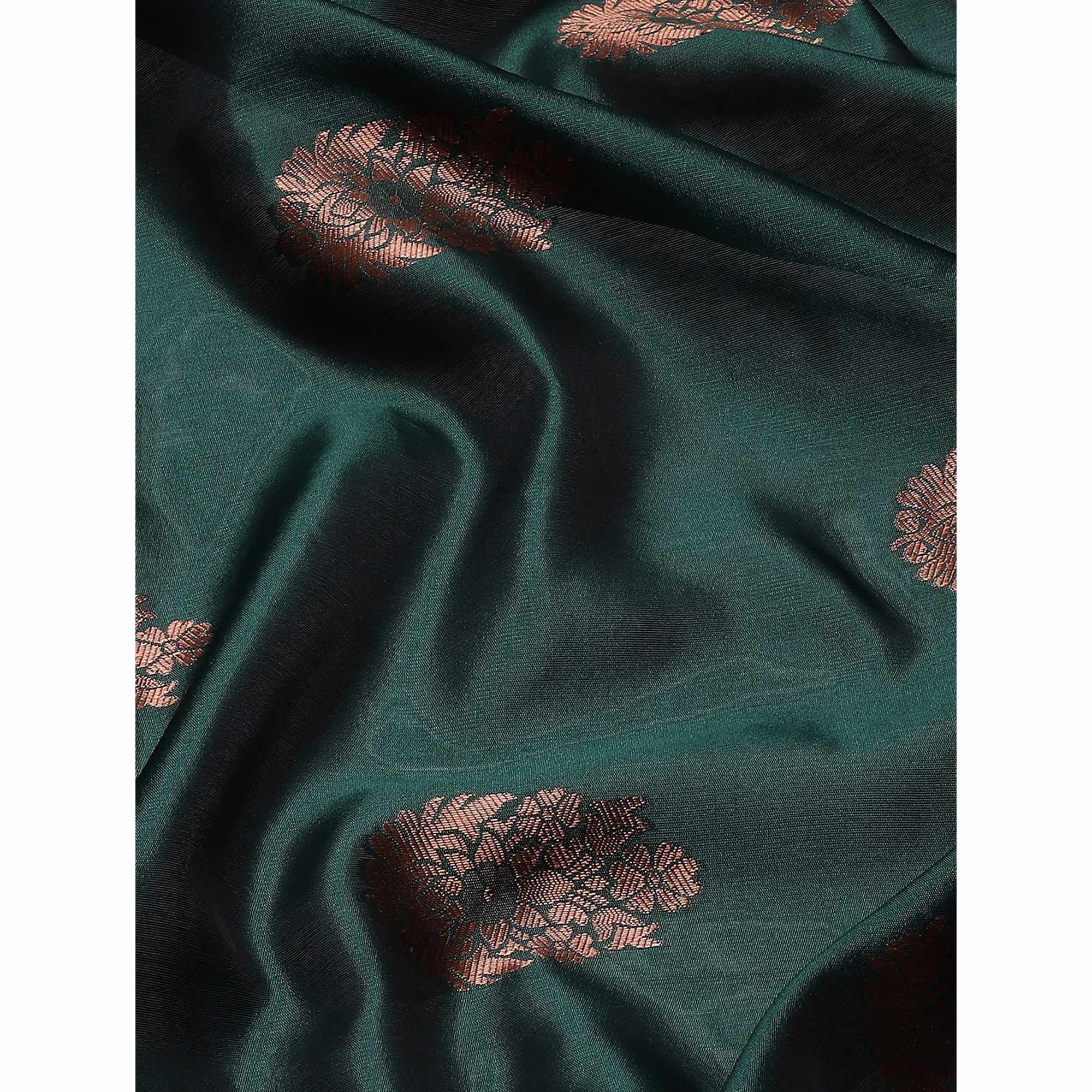 Green Woven Banarasi Silk Saree