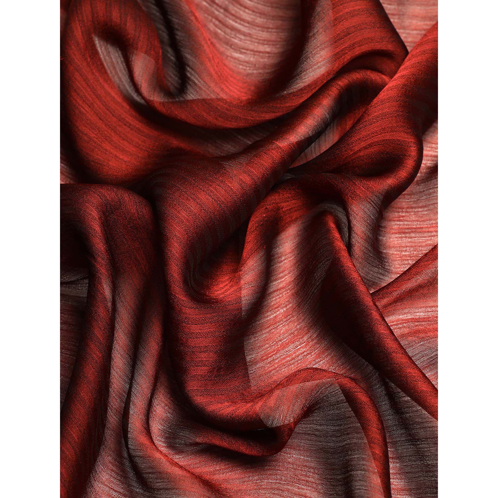 Rust Swarovski With Fancy Border Satin Silk Saree