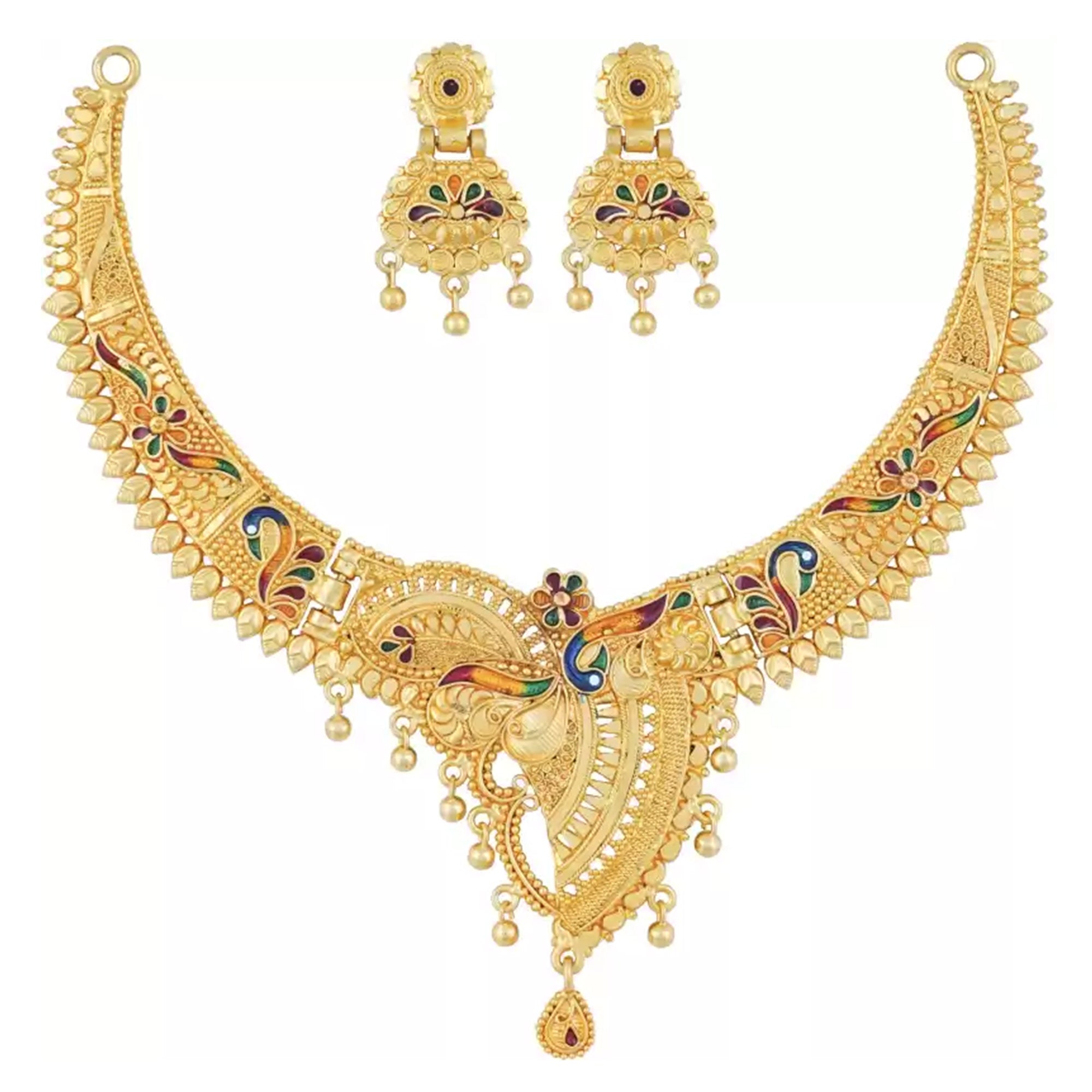 Gold Plated Alloy Necklace Set