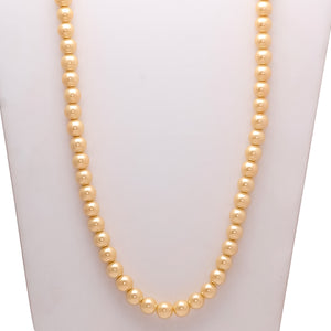 Cream Single Line Pearl Mala