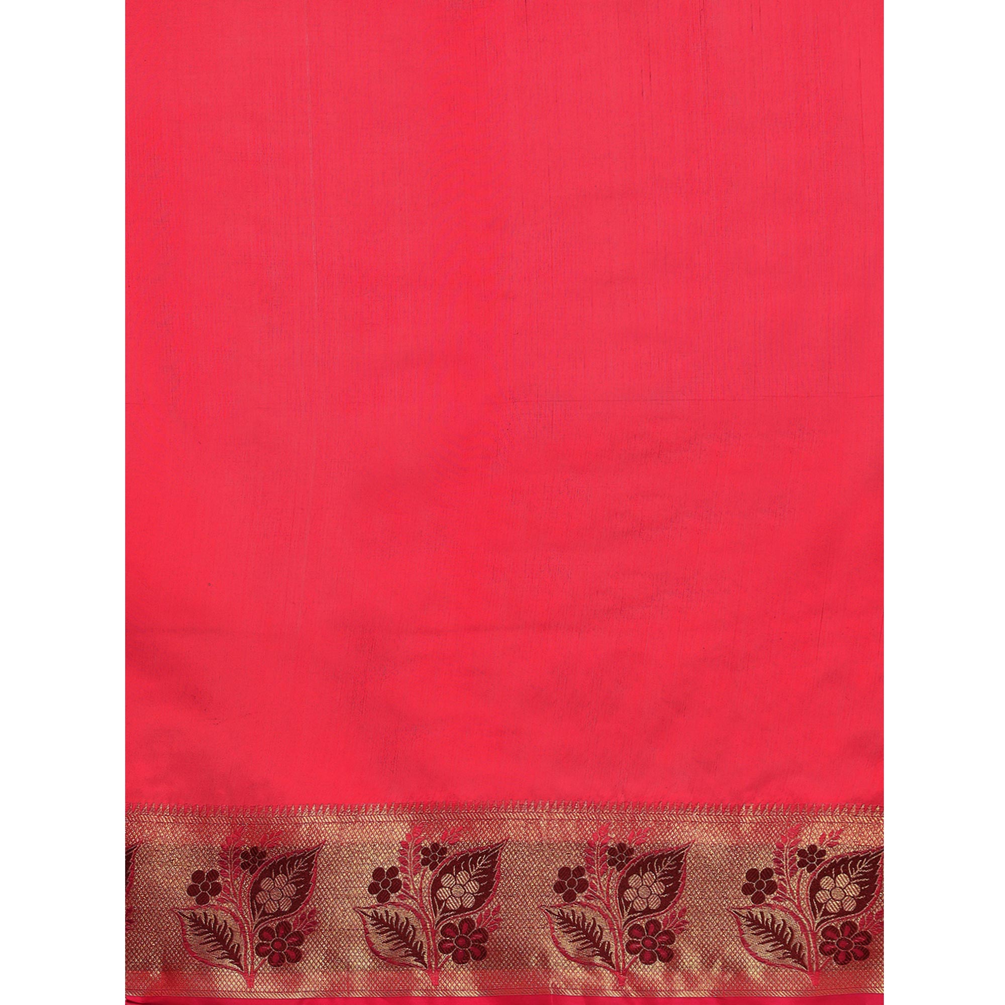 Red Woven Cotton Silk Saree