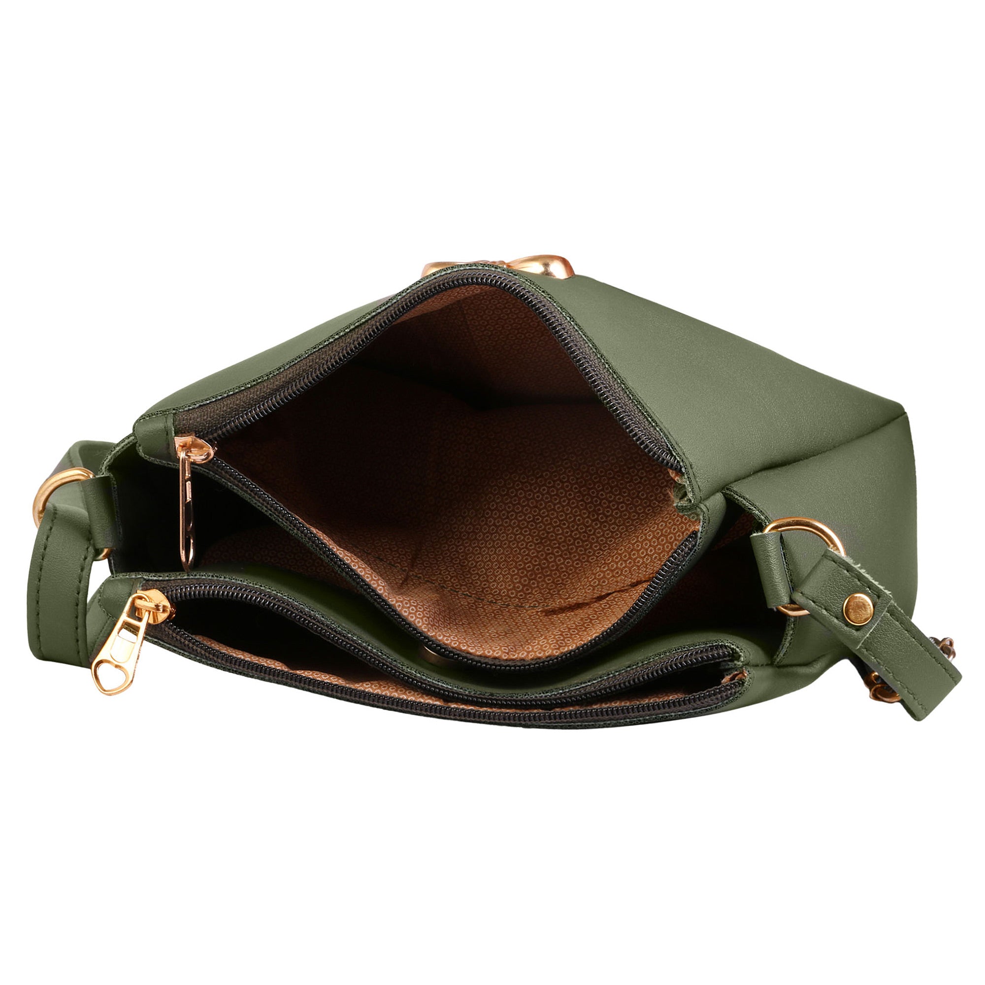 TMN - Women Green Vegan Leather Sling Bag