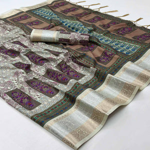 Multicolor Floral Digital Printed Pure Cotton Saree