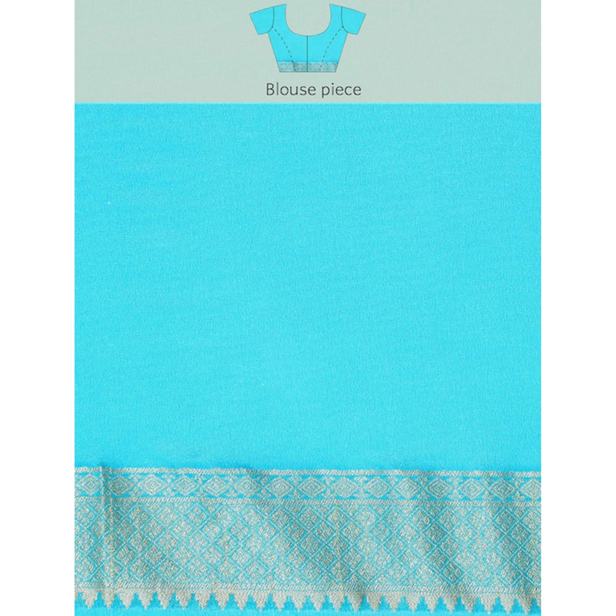 Sky Blue Woven Kanjivaram Silk Saree WithTassels