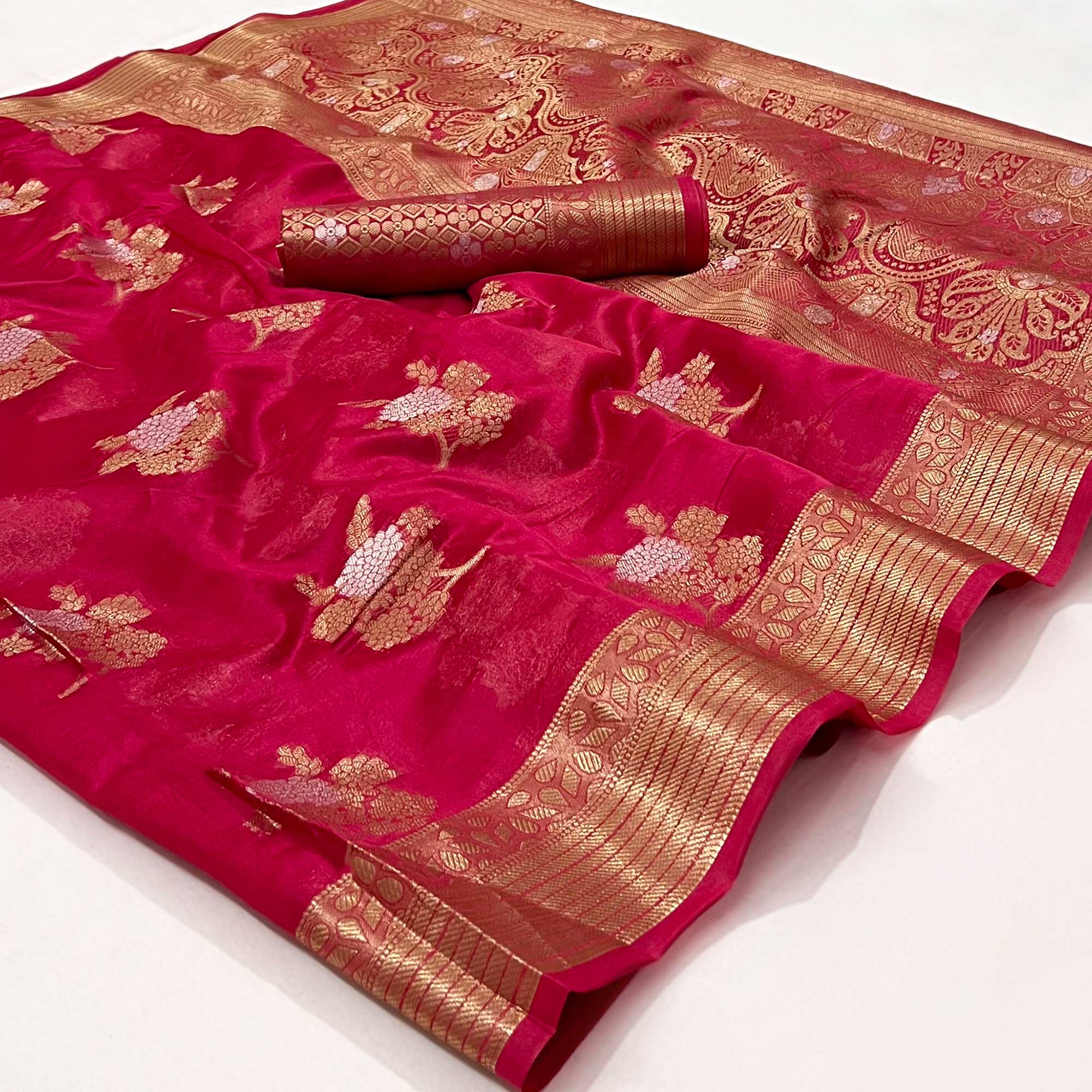 Rani Woven Organza Saree