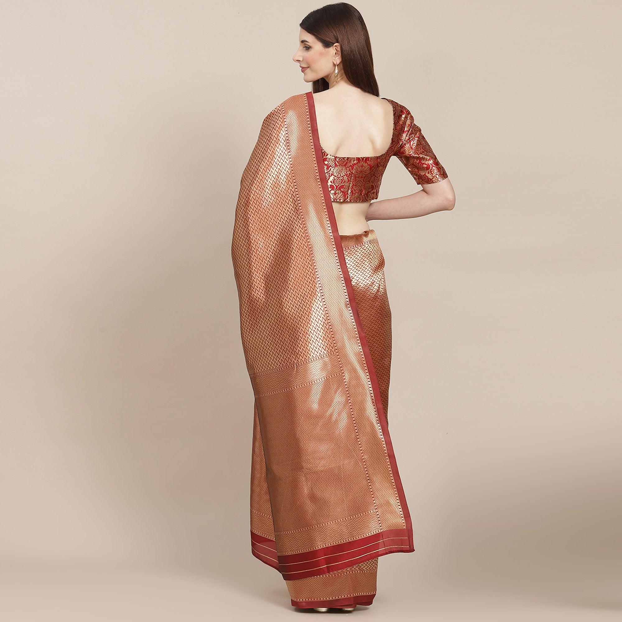 Gold Woven Banarasi Silk Saree