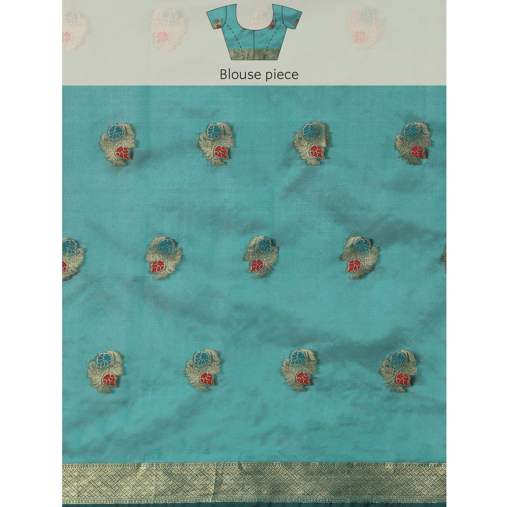Rama Woven Organza Saree