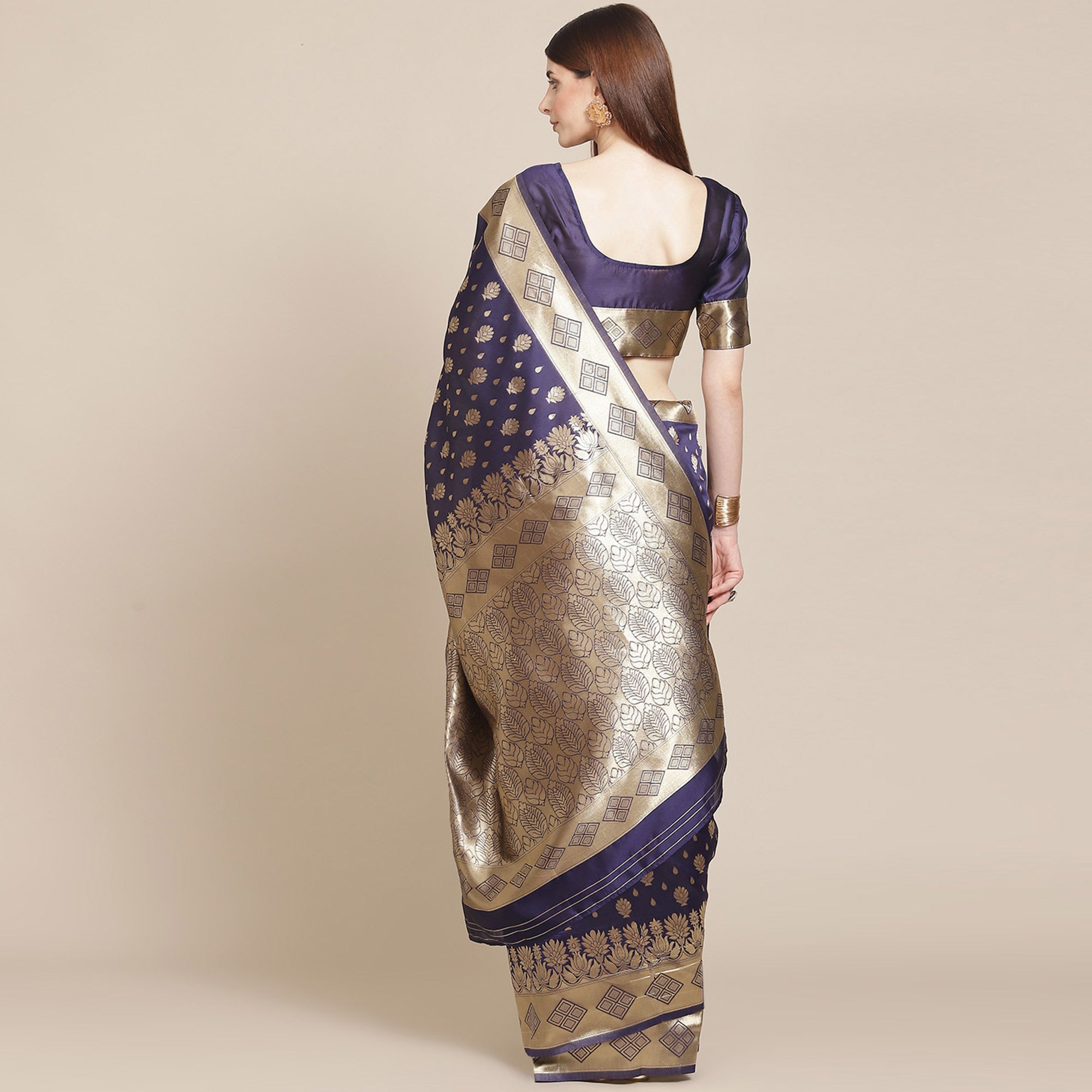 Blue Woven Banarasi Silk Saree