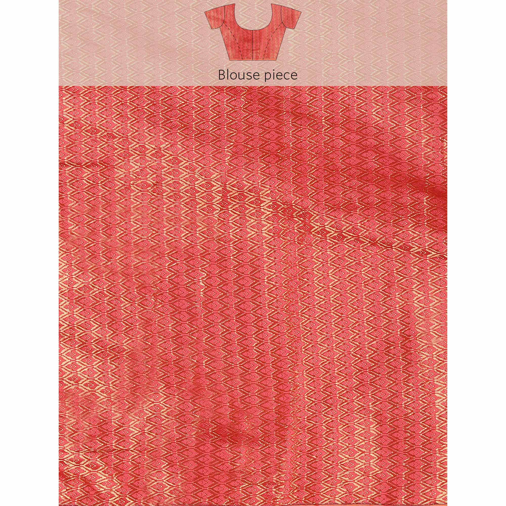 Pink Floral Foil Printed Shimmer Saree