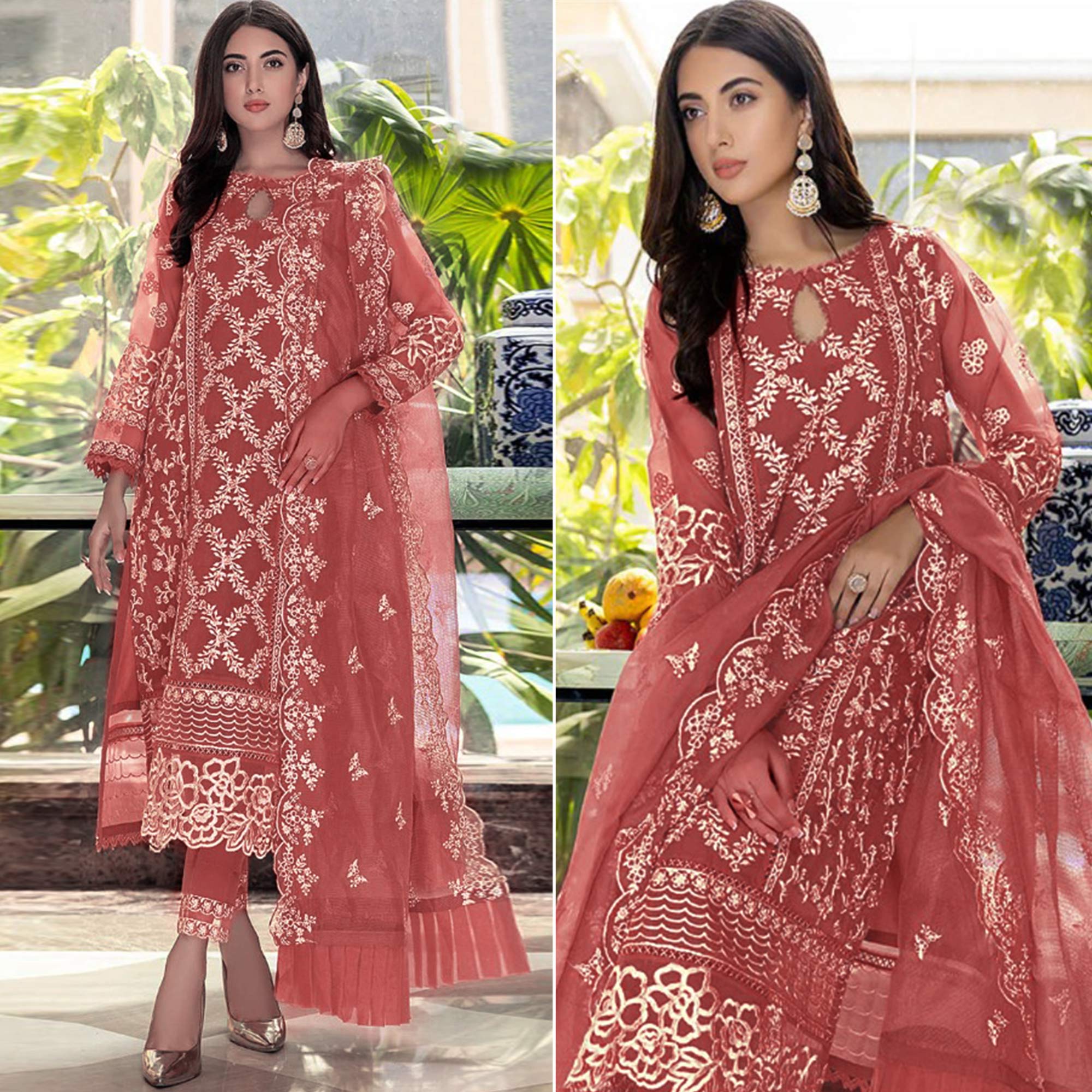 Rust Kurta Salwar Set