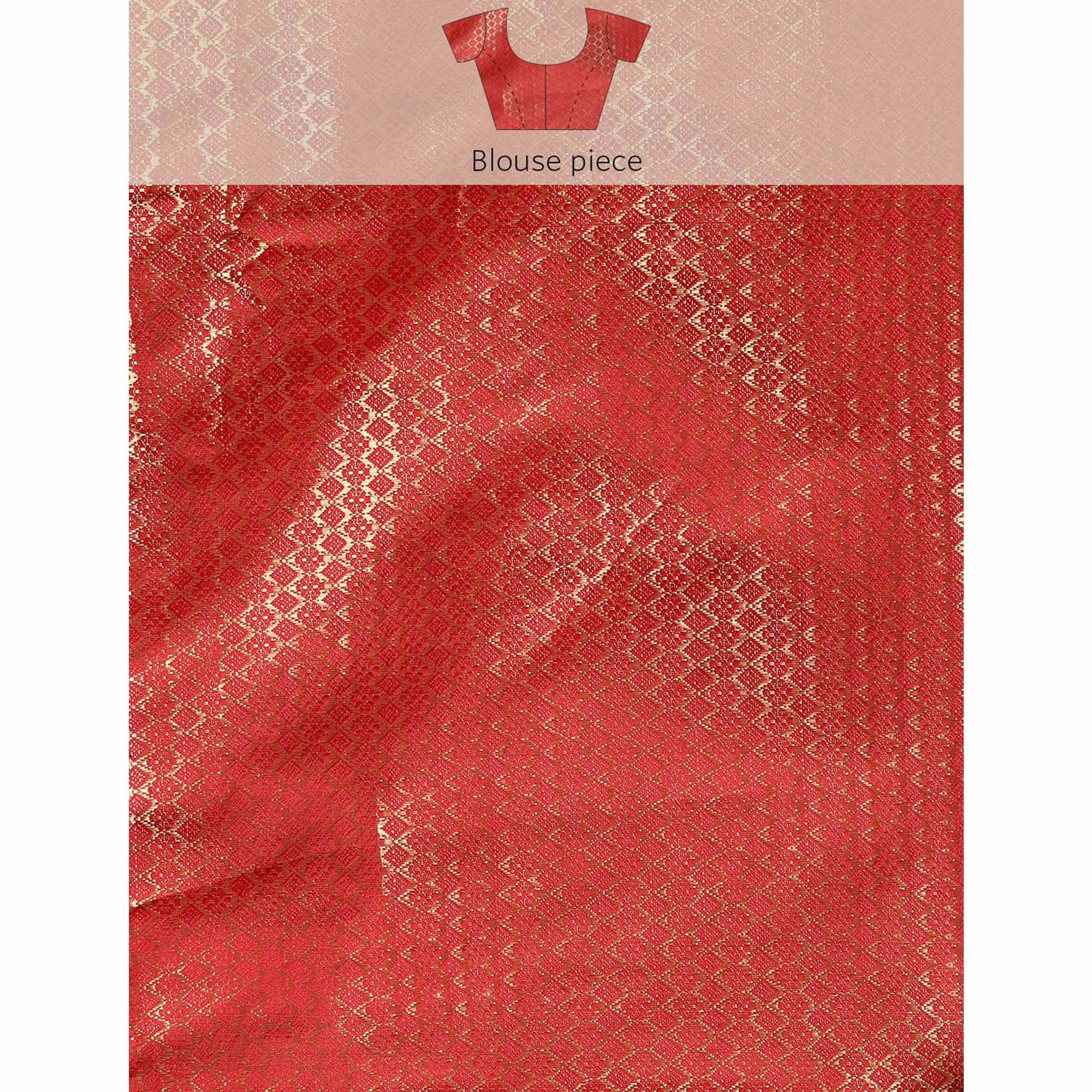 Dark Red Foil Printed With Swarovski Georgette Saree