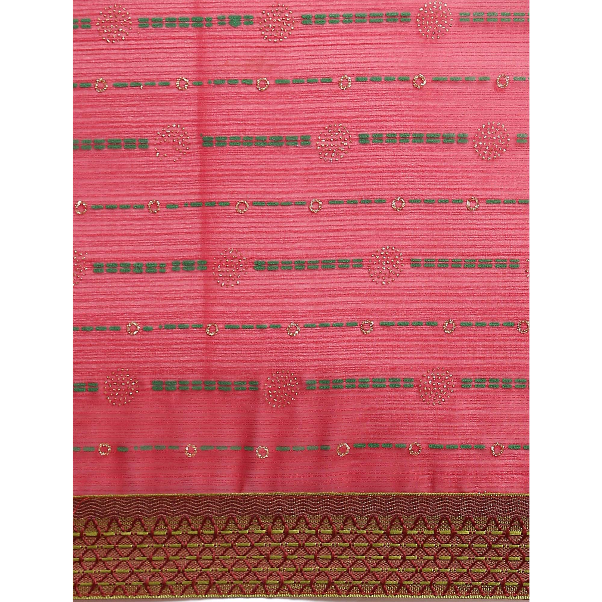 Maroon Foil Printed Zomato Saree