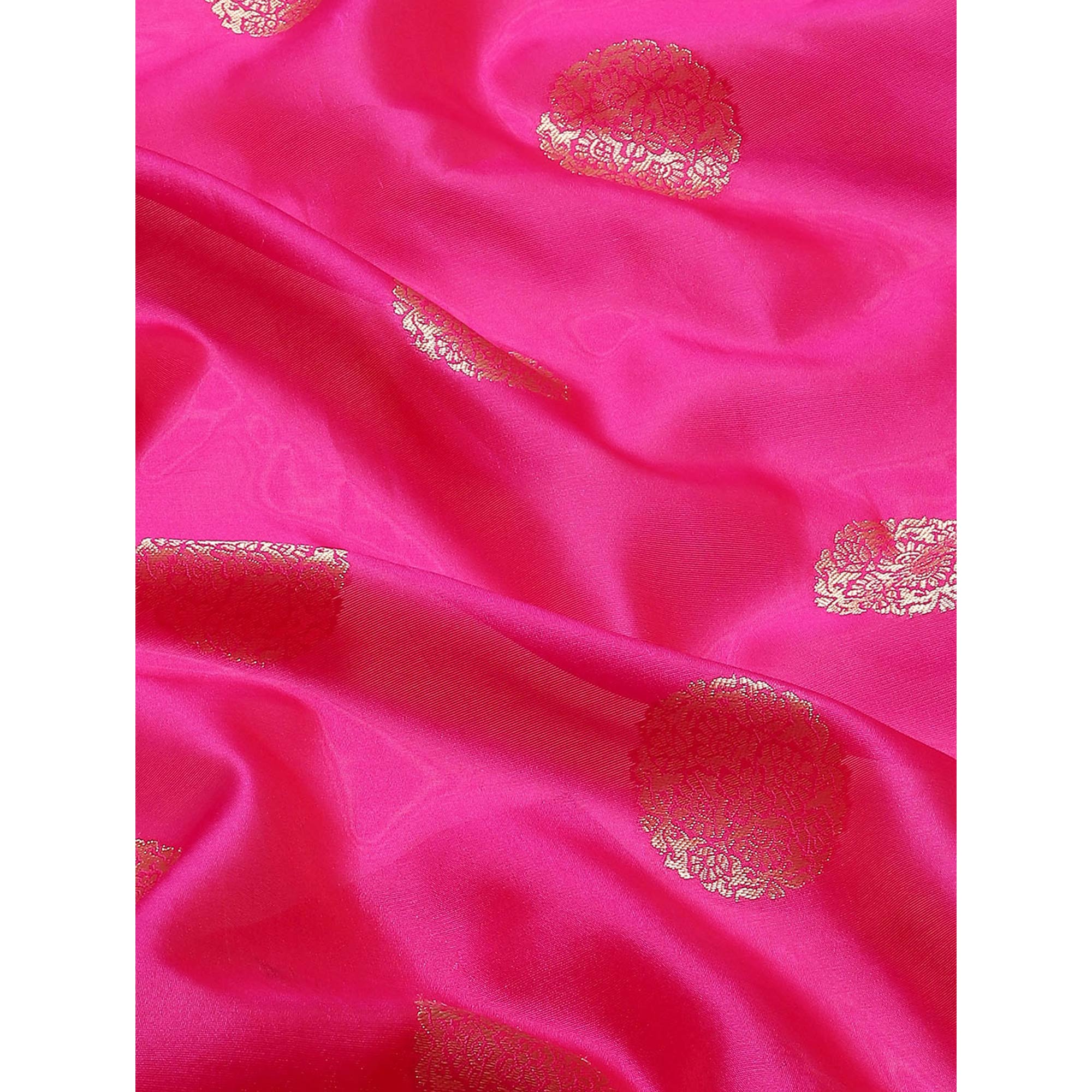 Pink Woven Banarasi Silk Saree